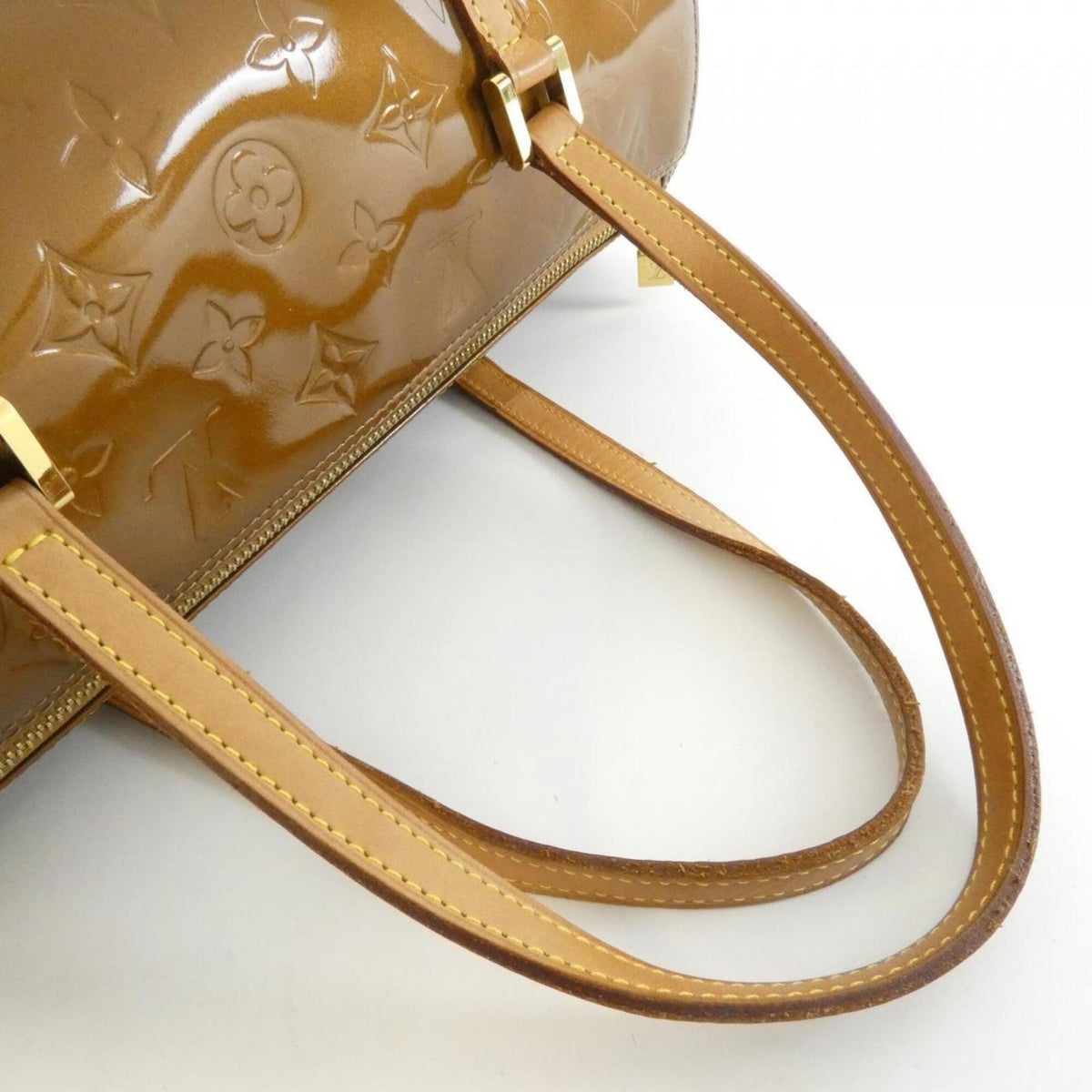 Louis Vuitton Bronze Leather Handbag (Pre-Owned)
