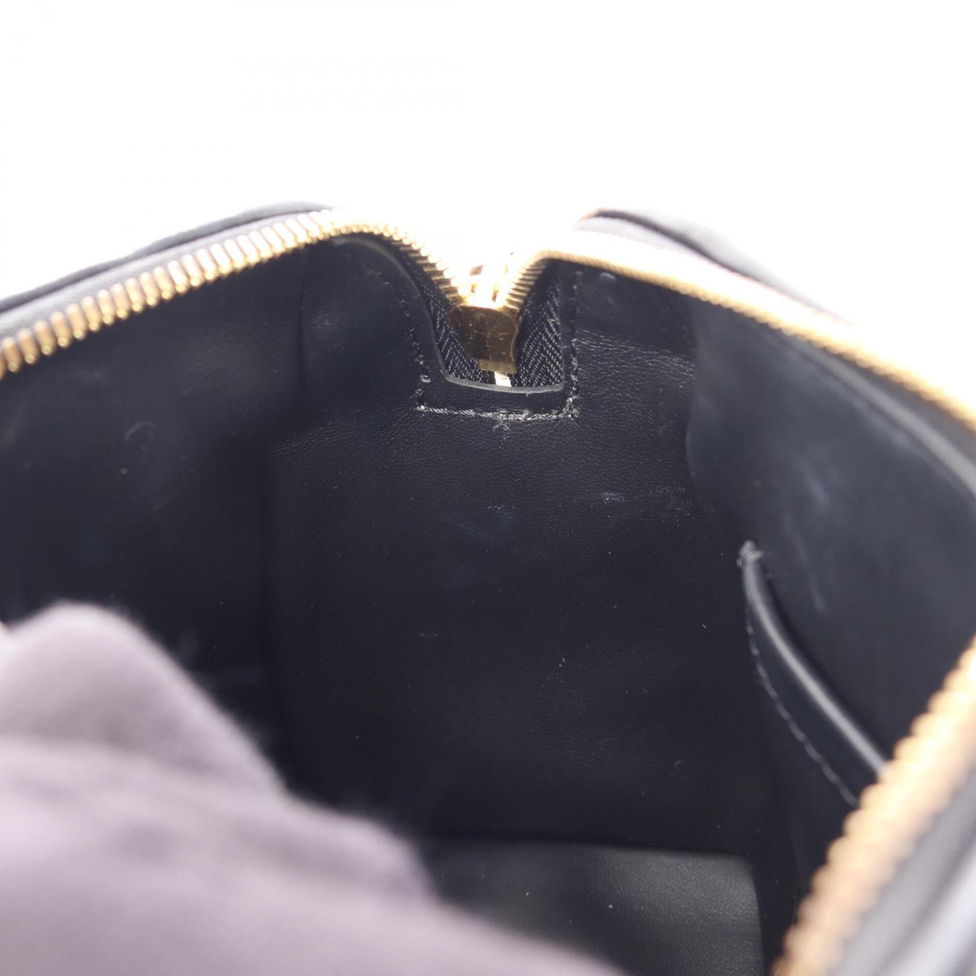 Louis Vuitton Beige Black Red Color Leather Handbag (Pre-Owned)