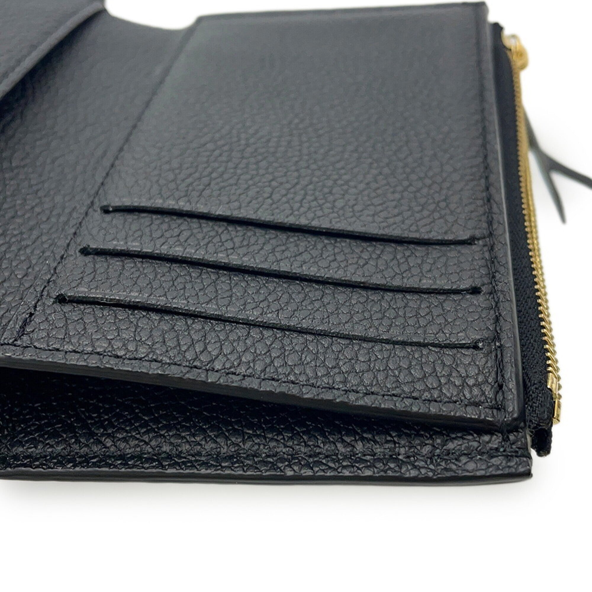 Louis Vuitton Monogram Empreinte Beige Noir Monogram Empreinte Wallet (Tri-Fold) (Pre-Owned)