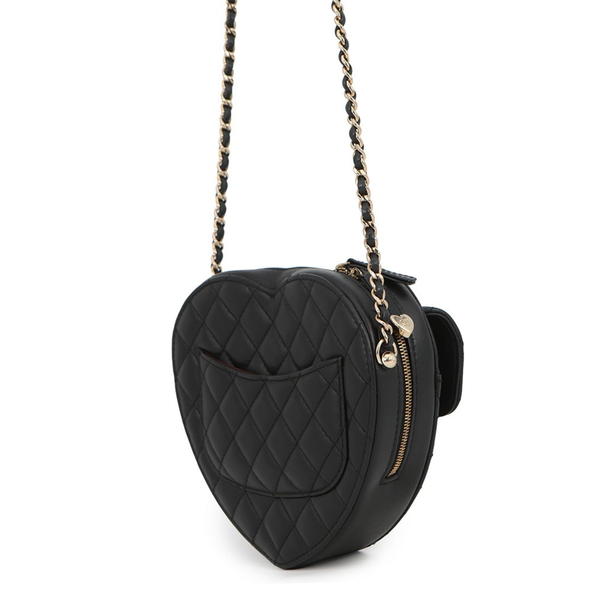 Chanel Black Leather Handbag Shoulder Bag (Pre-Owned)