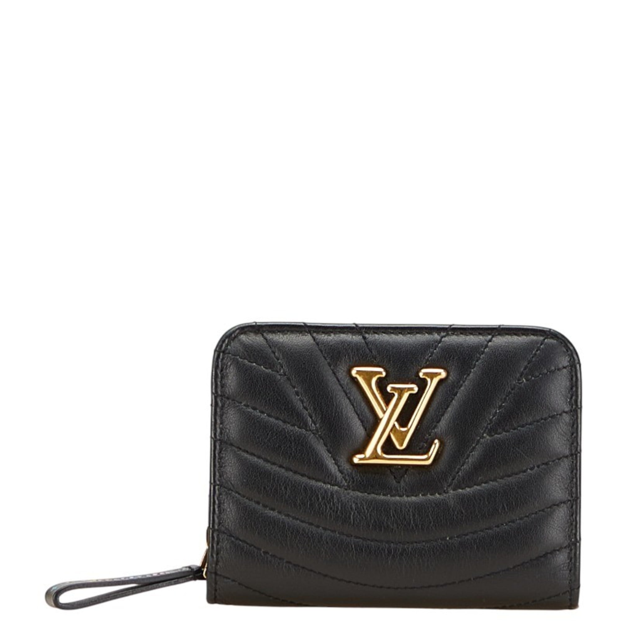 Louis Vuitton Black Leather Wallet (Bi-Fold) (Pre-Owned)