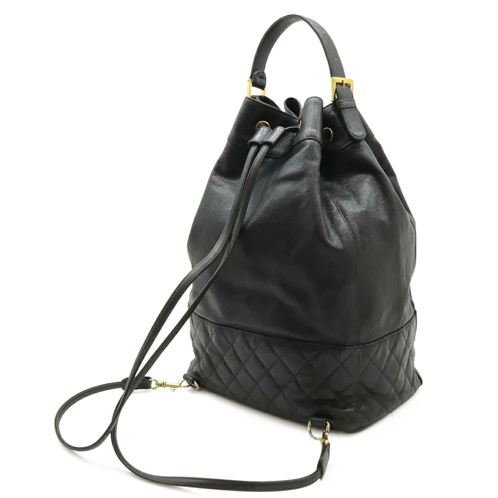 Chanel Black Grained Calfskin Backpack (Pre-Owned)