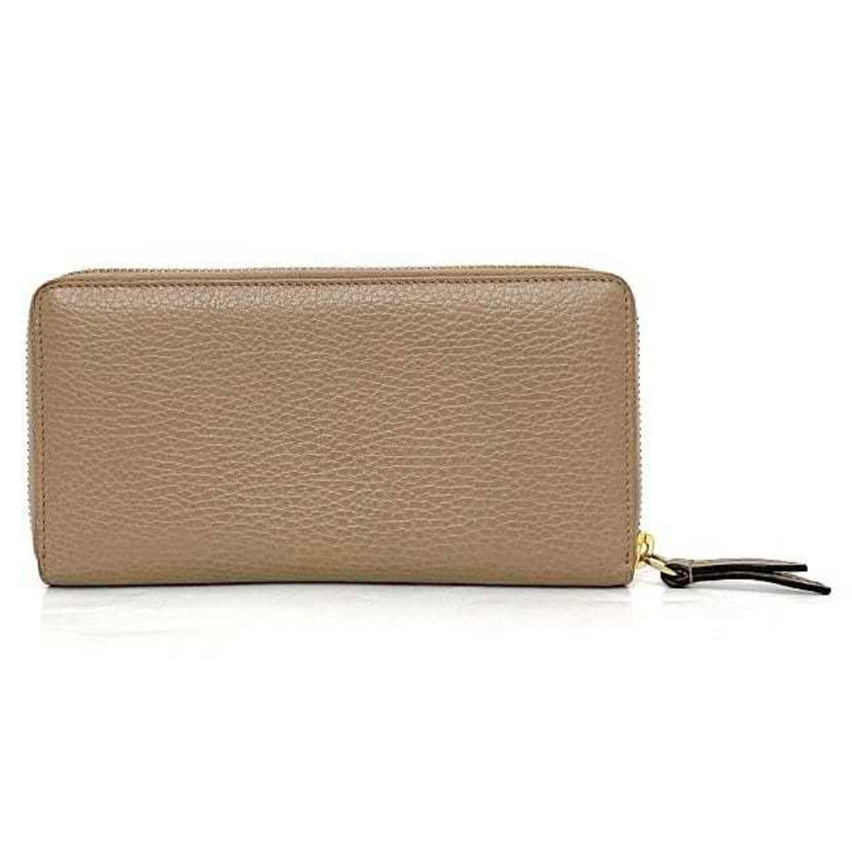 Gucci Pink Beige Leather Long Wallet (Bi-Fold) (Pre-Owned)