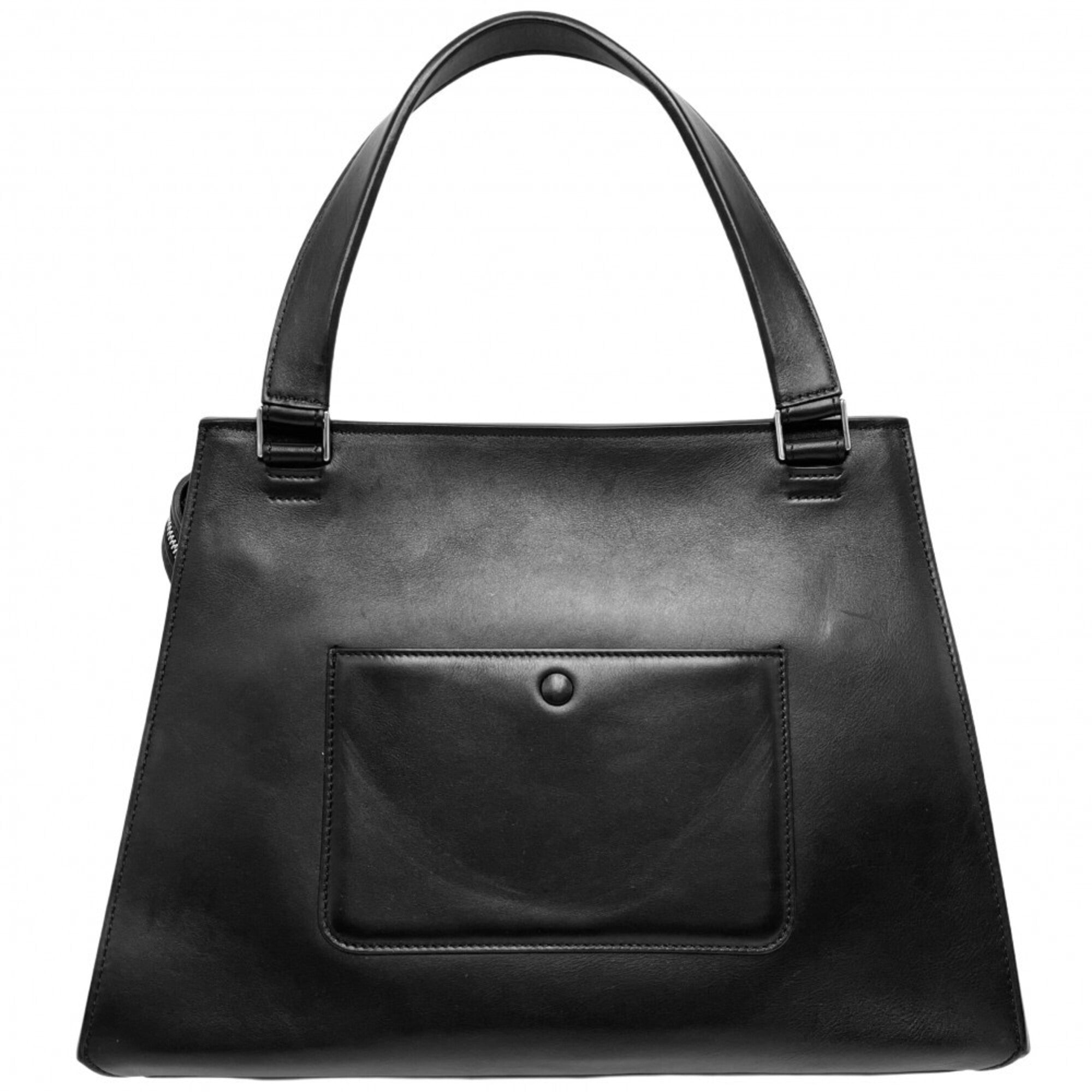 Celine Beige Black Leather Handbag (Pre-Owned)
