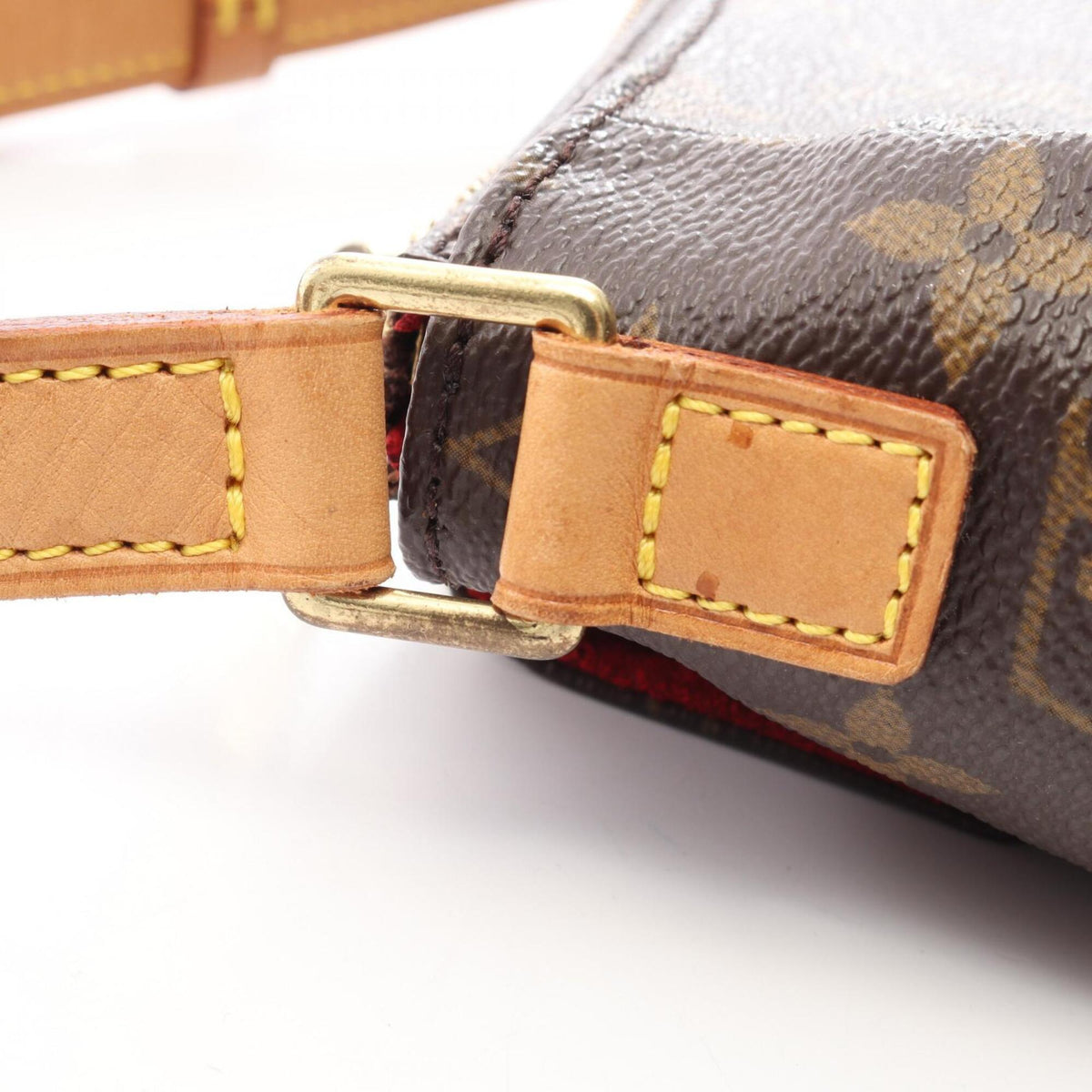 Louis Vuitton Brown Monogram Coated Canvas Leather Handbag Shoulder Bag (Pre-Owned)