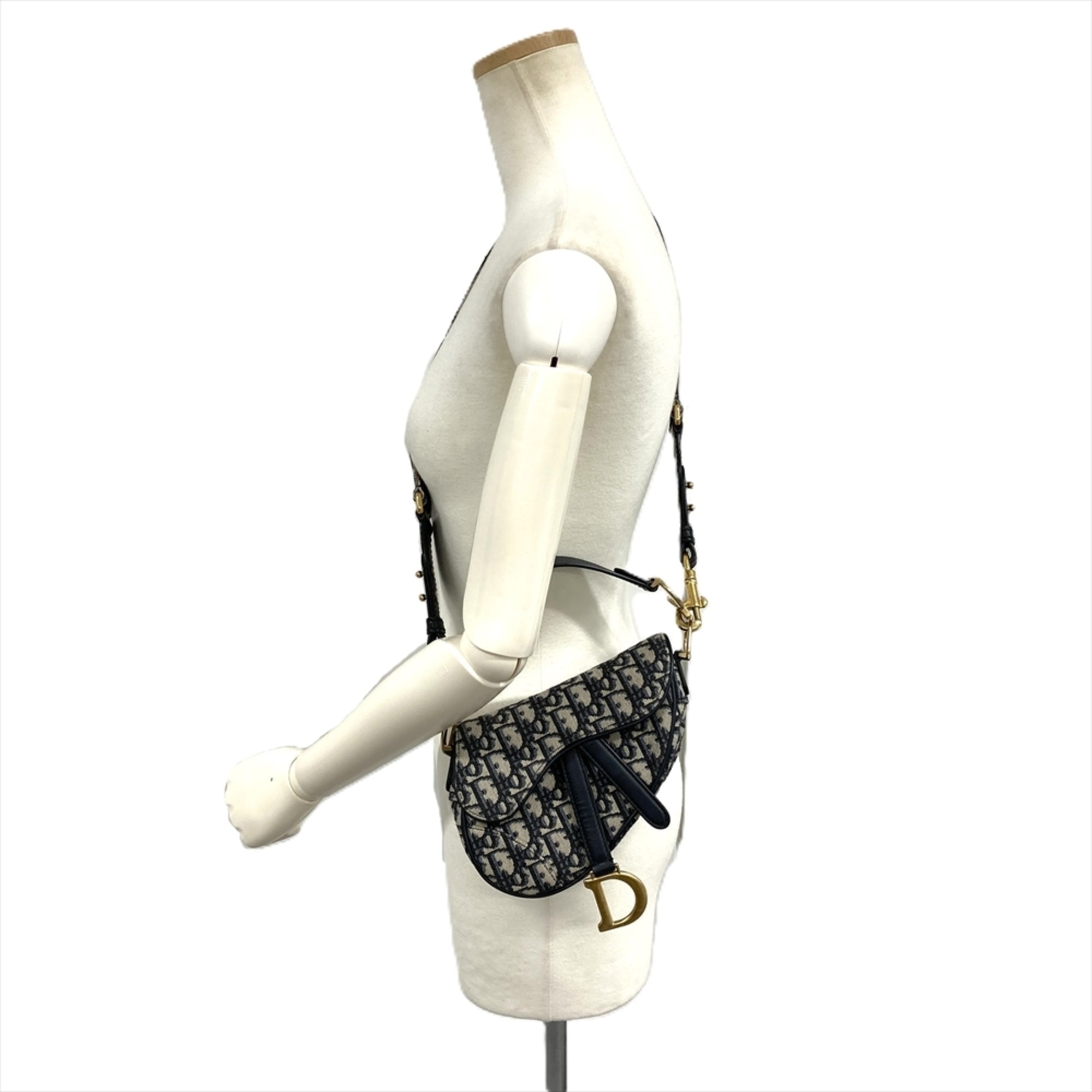 Christian Dior Navy Saddle Bag Shoulder Bag (Pre-Owned)