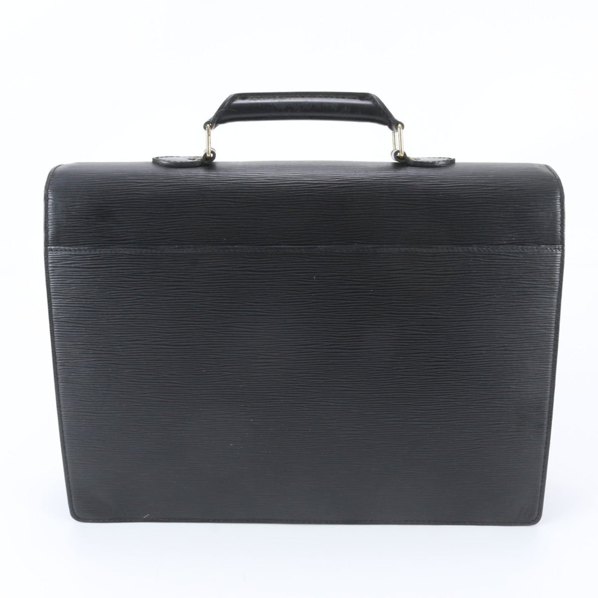 Louis Vuitton Noir Leather Tote Bag (Pre-Owned)