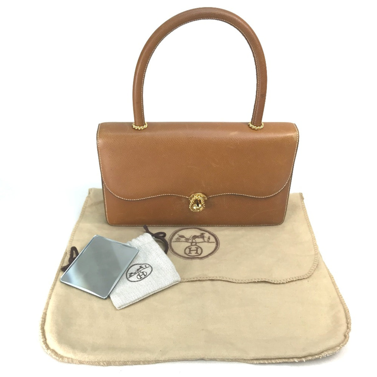 Hermes Brown Leather Handbag (Pre-Owned)