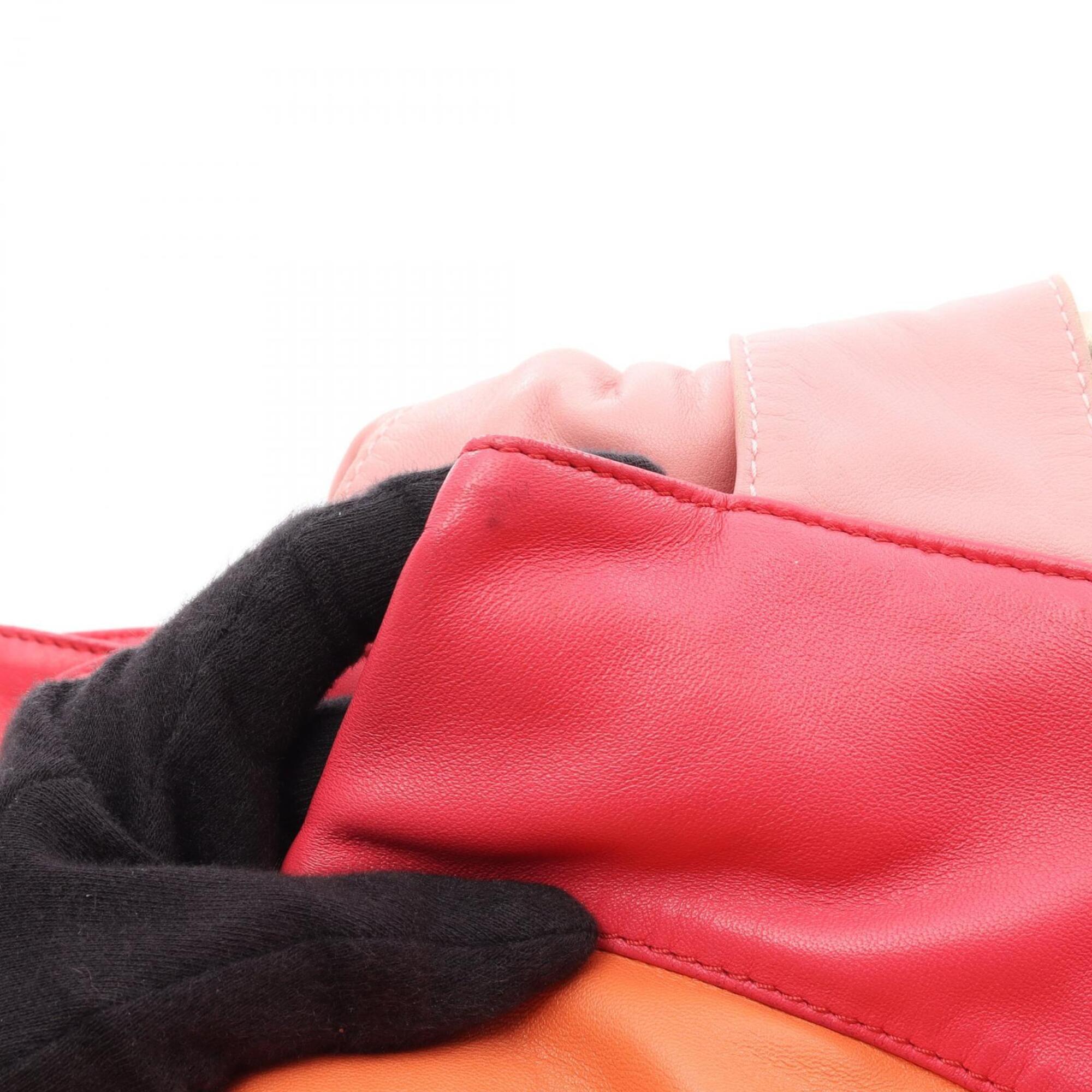 Loewe Orange Pink Leather Handbag (Pre-Owned)