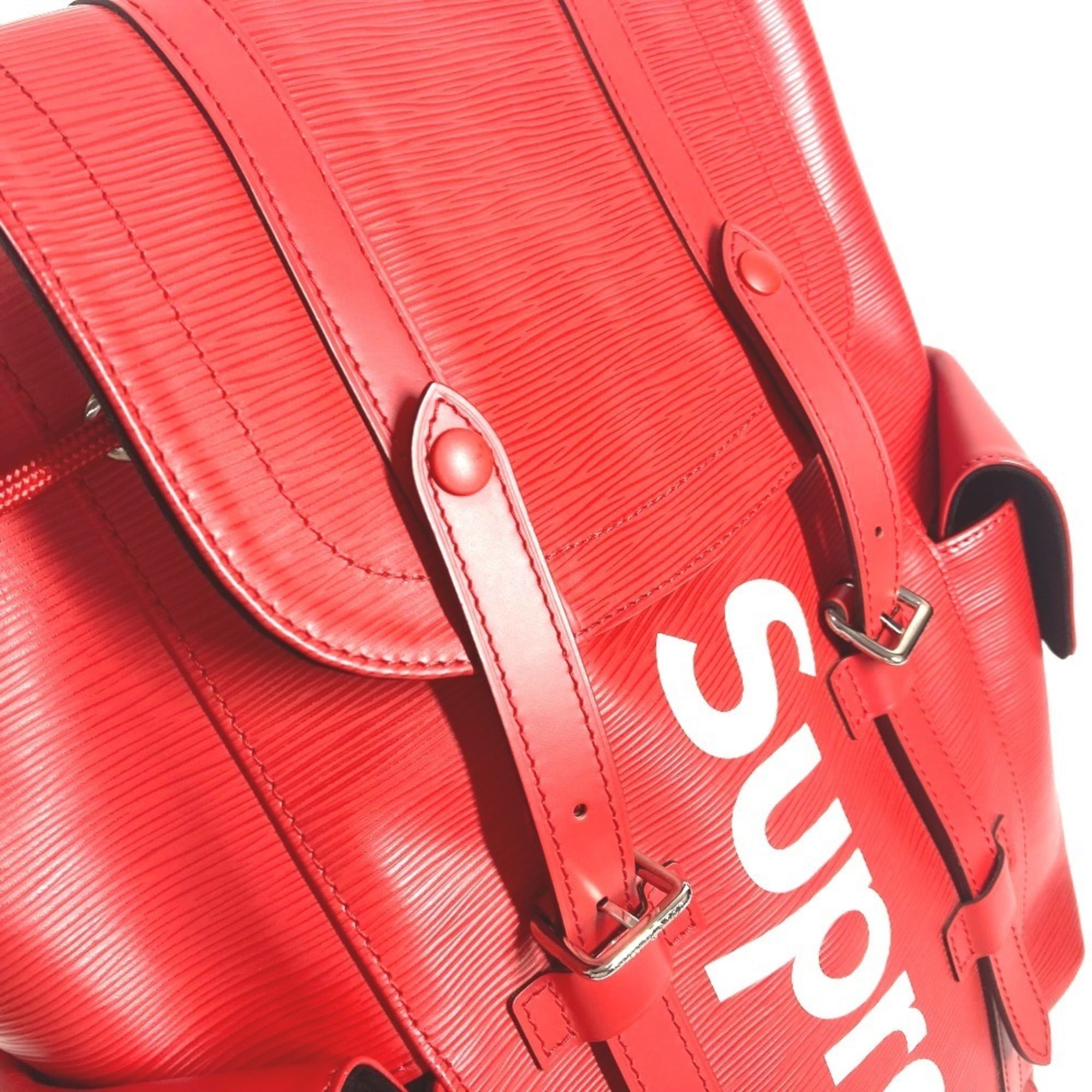 Louis Vuitton Epi Red Color White Epi Leather Backpack (Pre-Owned)