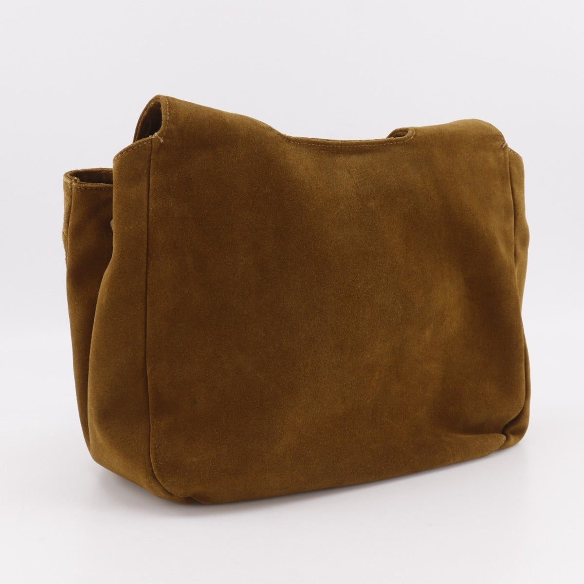 Salvatore Ferragamo Camel Suede Shoulder Bag (Pre-Owned)