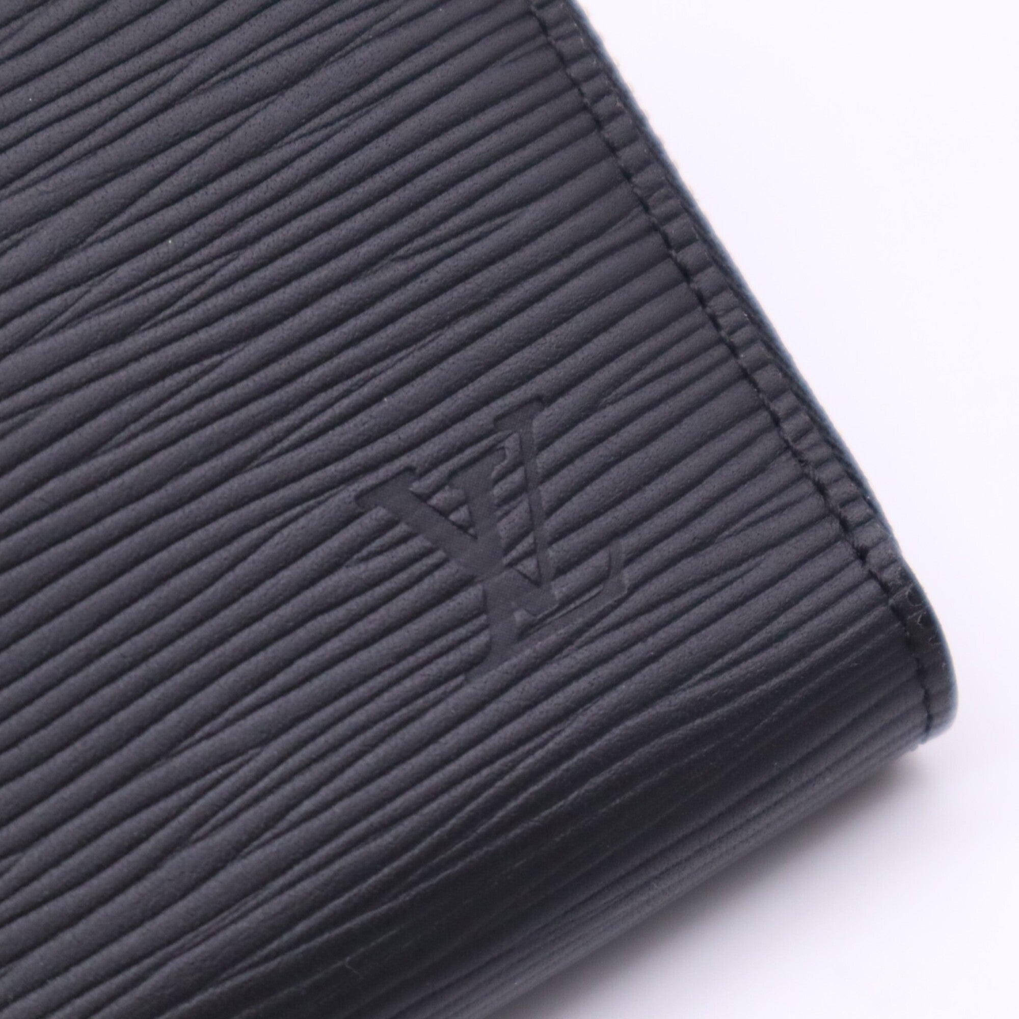 Louis Vuitton Epi Black Noir Leather Long Wallet (Bi-Fold) (Pre-Owned)