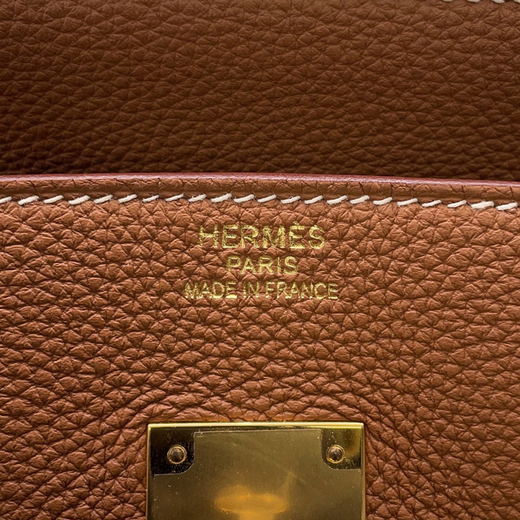Hermes Birkin Gold Togo Leather Handbag (Pre-Owned)