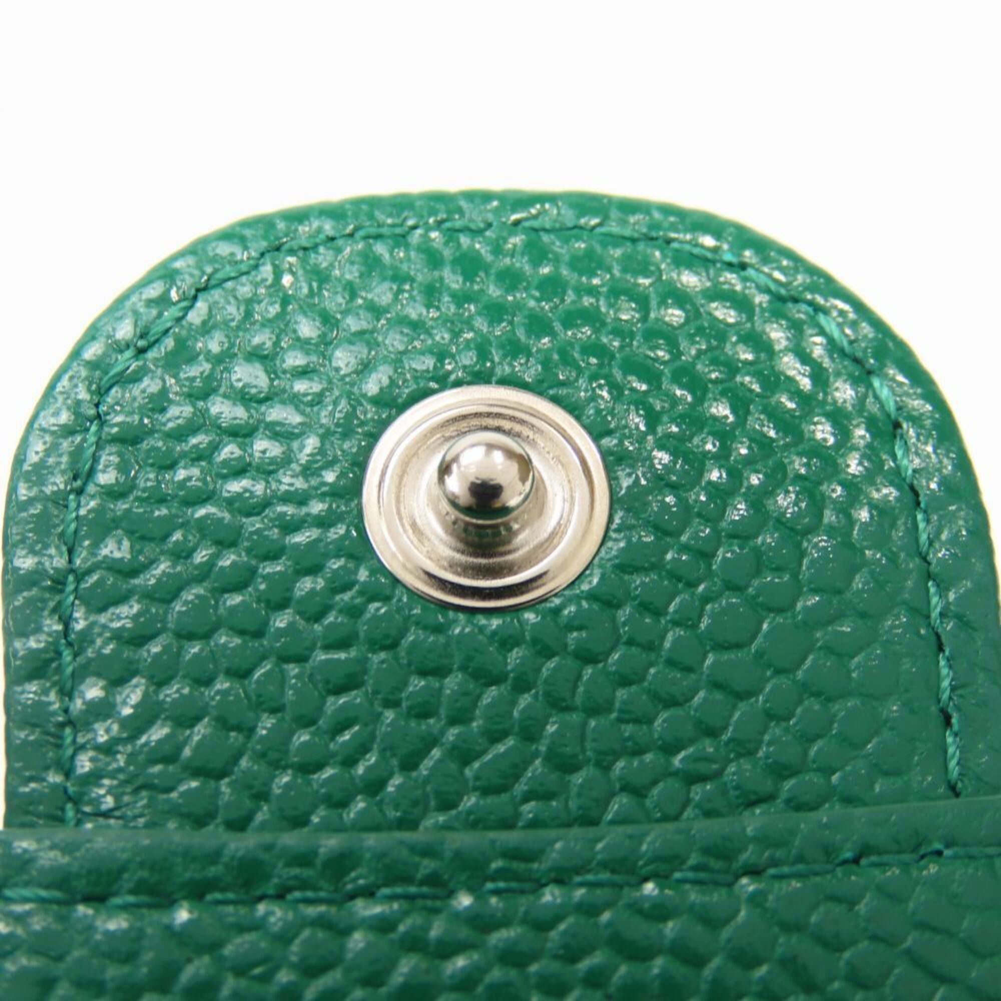 Chanel Green Grained Calfskin Wallet (Tri-Fold) (Pre-Owned)