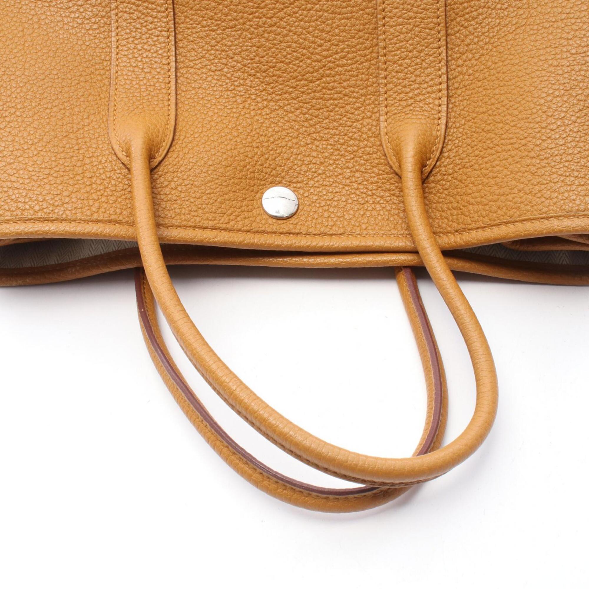 Hermes Brown Negonda Leather Handbag Tote Bag (Pre-Owned)