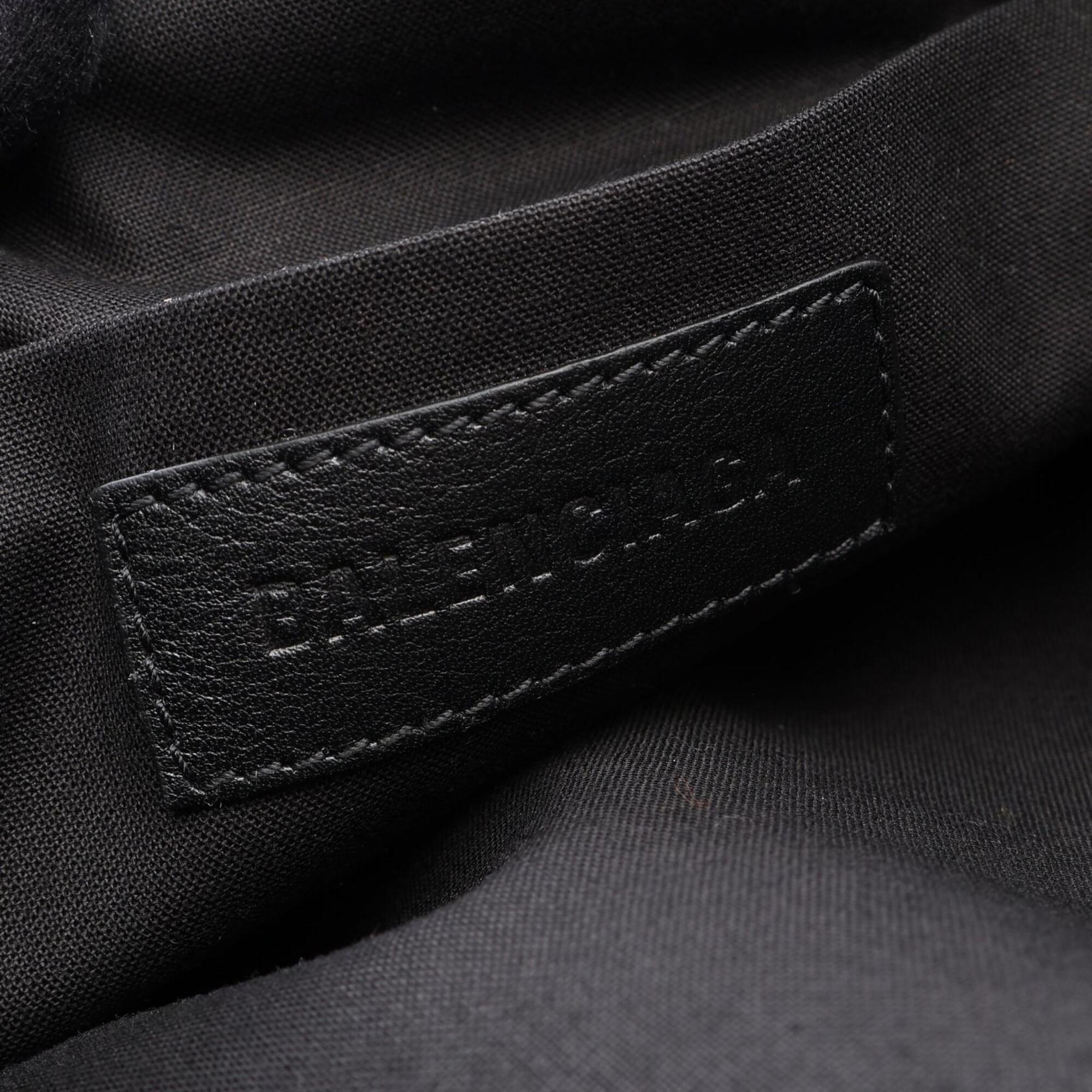 Balenciaga Black Pile Fabric Clutch Bag Handbag Pouch (Pre-Owned)