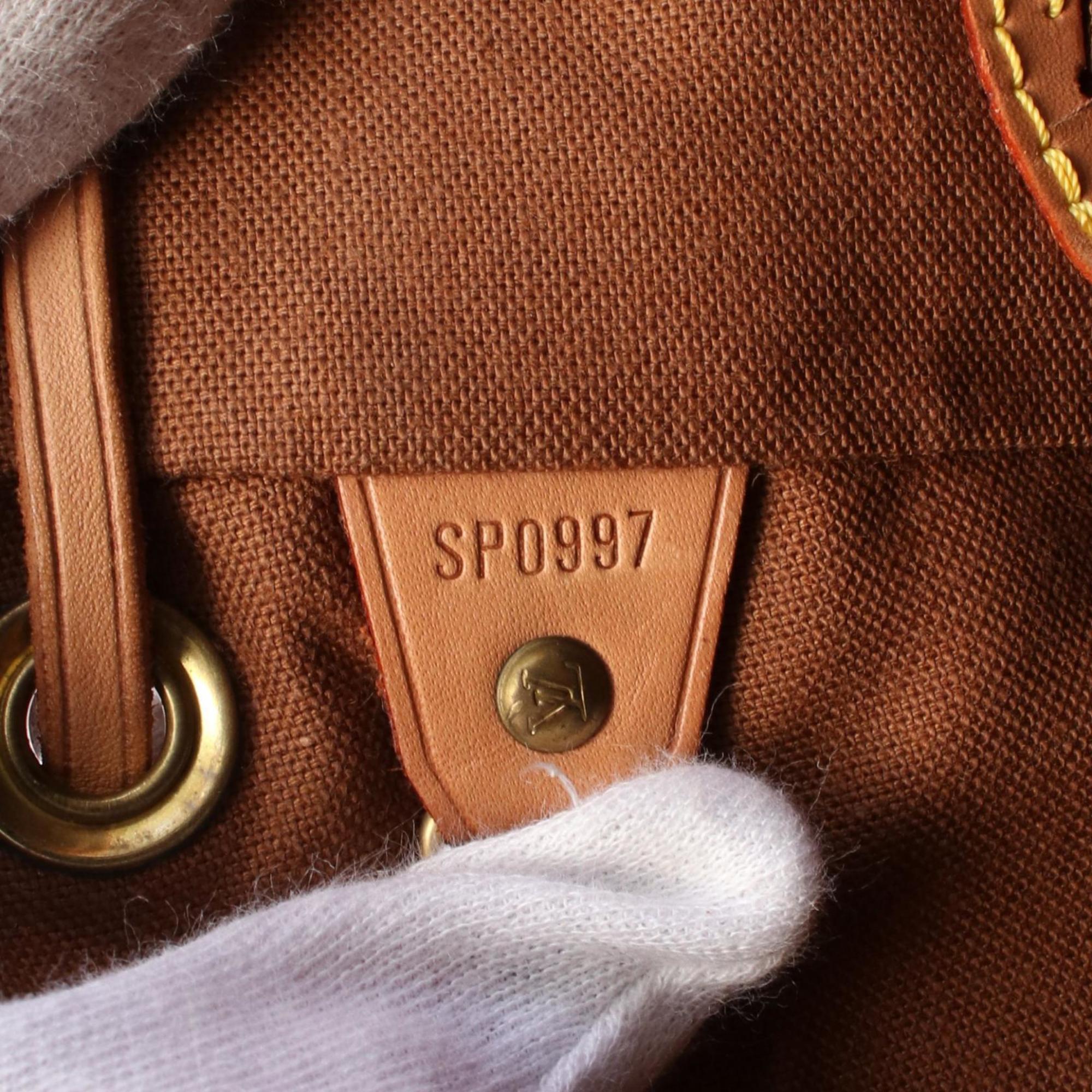 Louis Vuitton Monogram Brown Coated Canvas Leather Backpack (Pre-Owned)