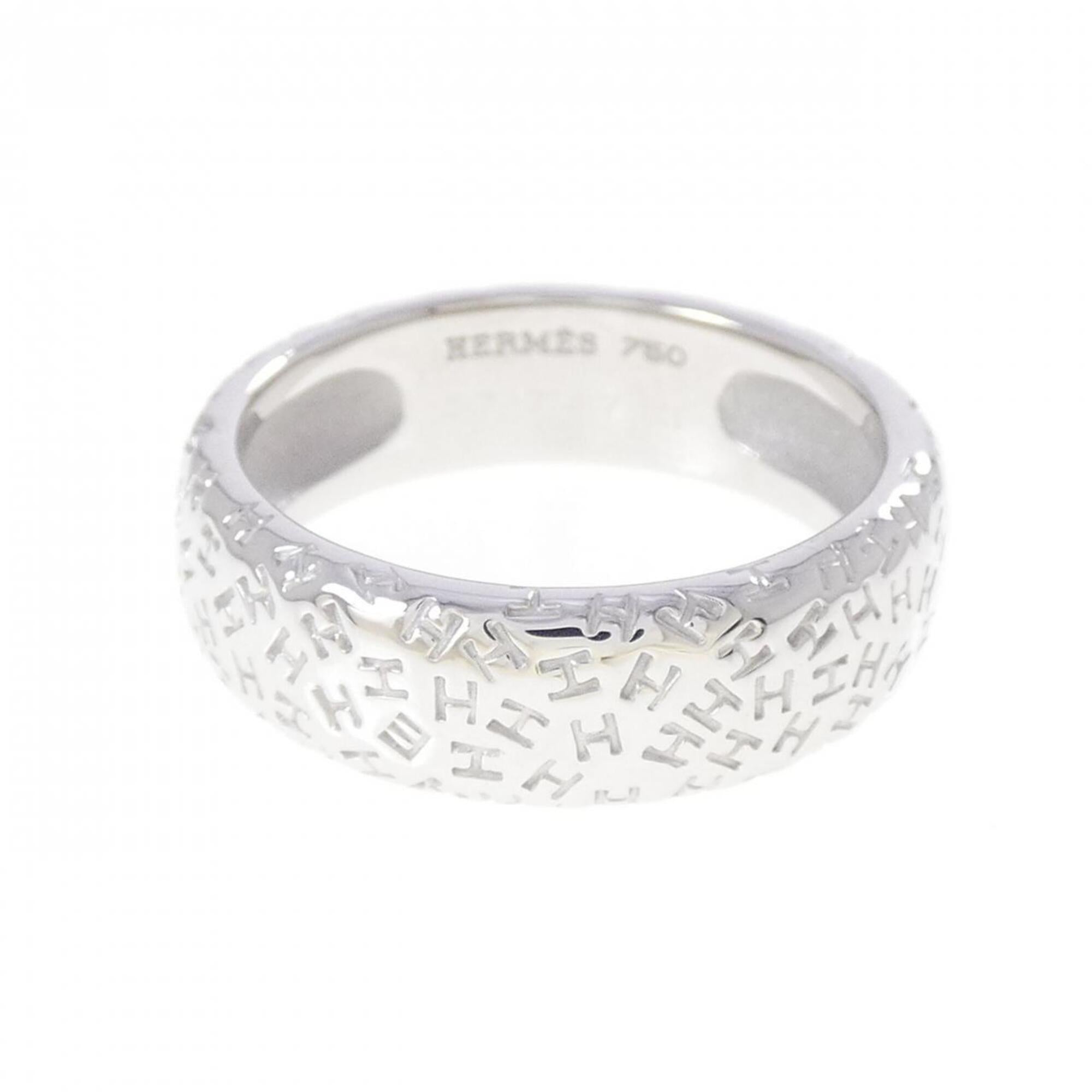 Hermes White Gold (18K) Band Ring (Pre-Owned)