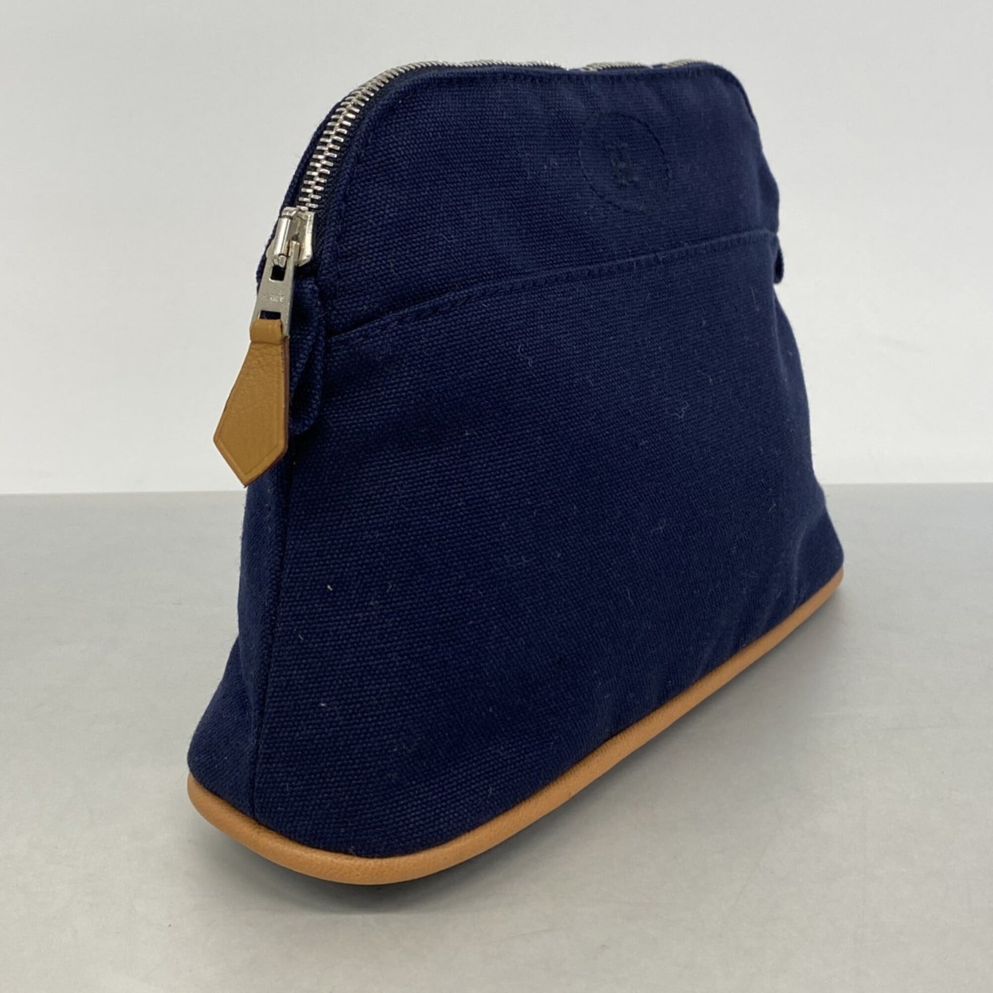 Hermes Navy Canvas Pouch (Pre-Owned)
