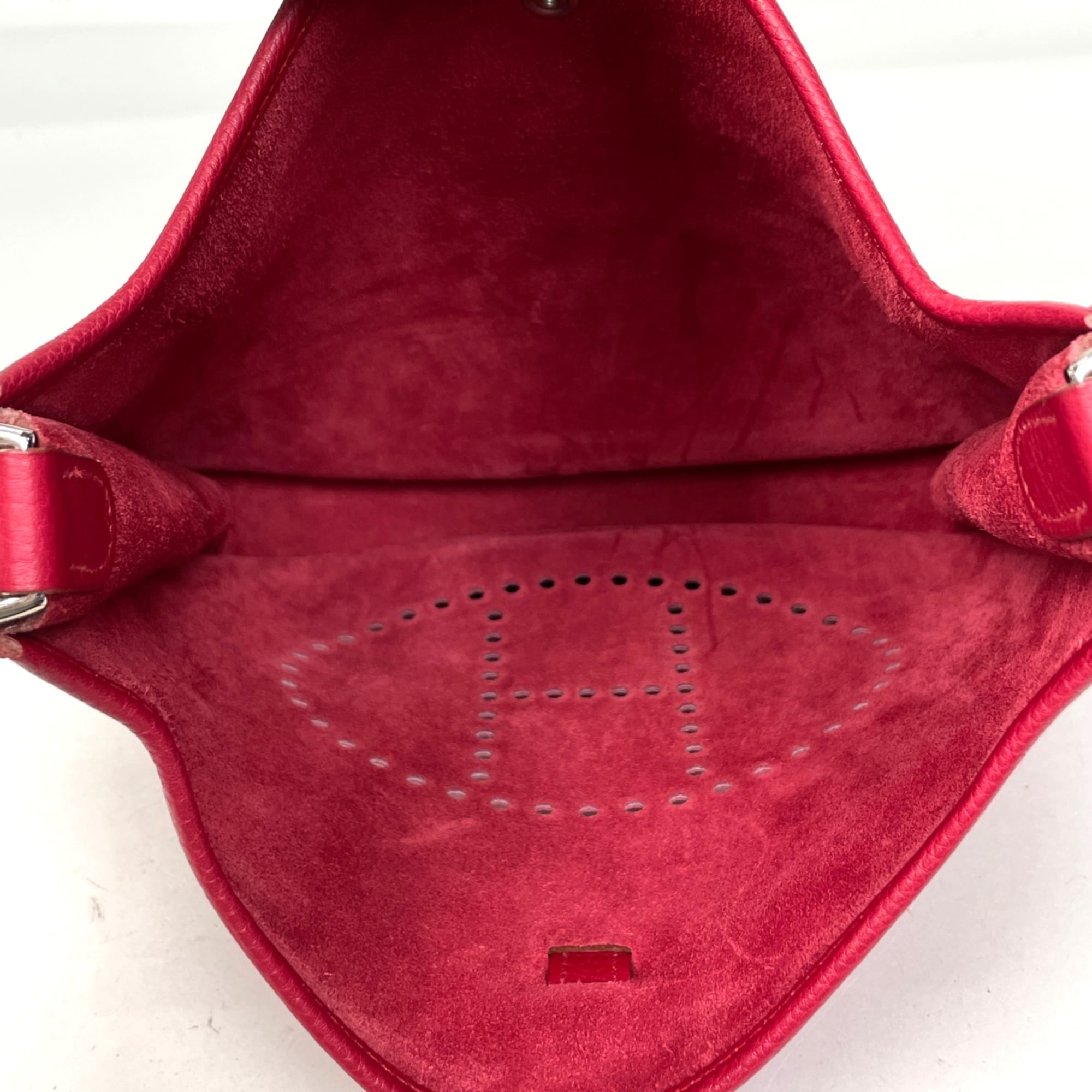Hermes Rouge Vif Taurillon Clemence Leather Shoulder Bag (Pre-Owned)