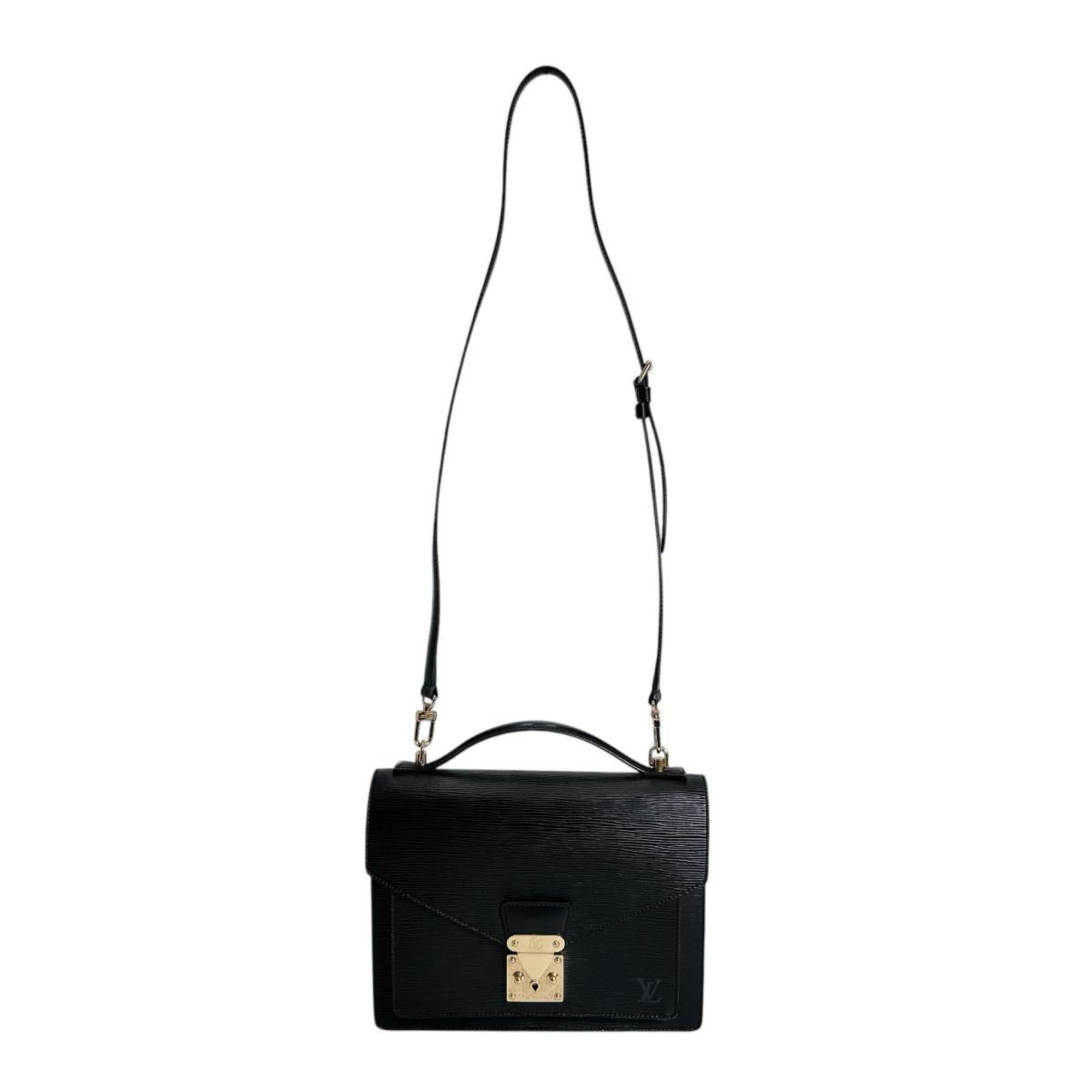 Louis Vuitton Black Epi Leather Handbag Shoulder Bag (Pre-Owned)