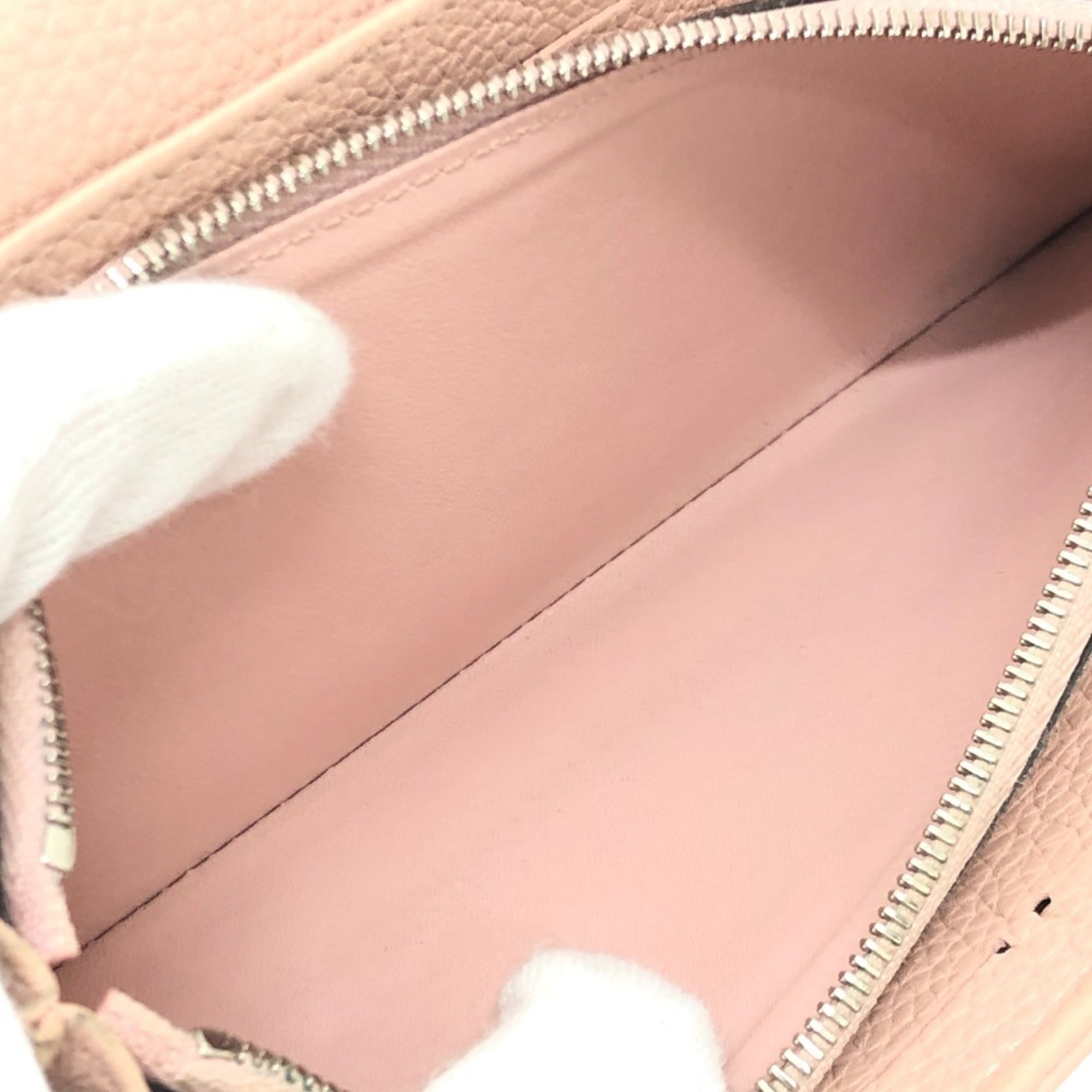 Louis Vuitton Magnolia Pink Mahina Leather Long Wallet (Bi-Fold) (Pre-Owned)