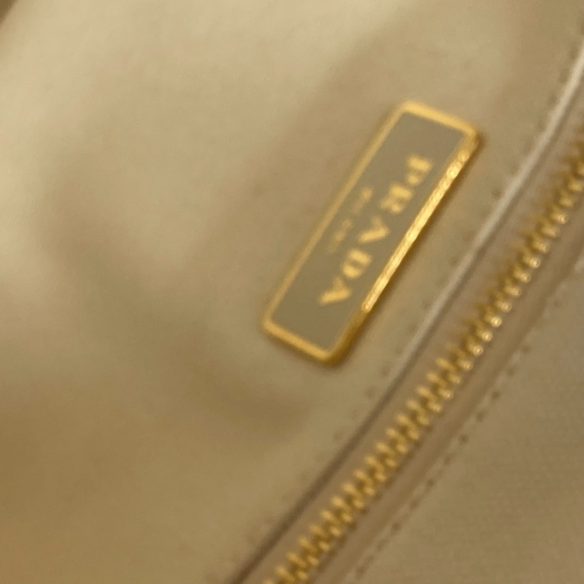 Prada Ivory Canvas Handbag Tote Bag (Pre-Owned)