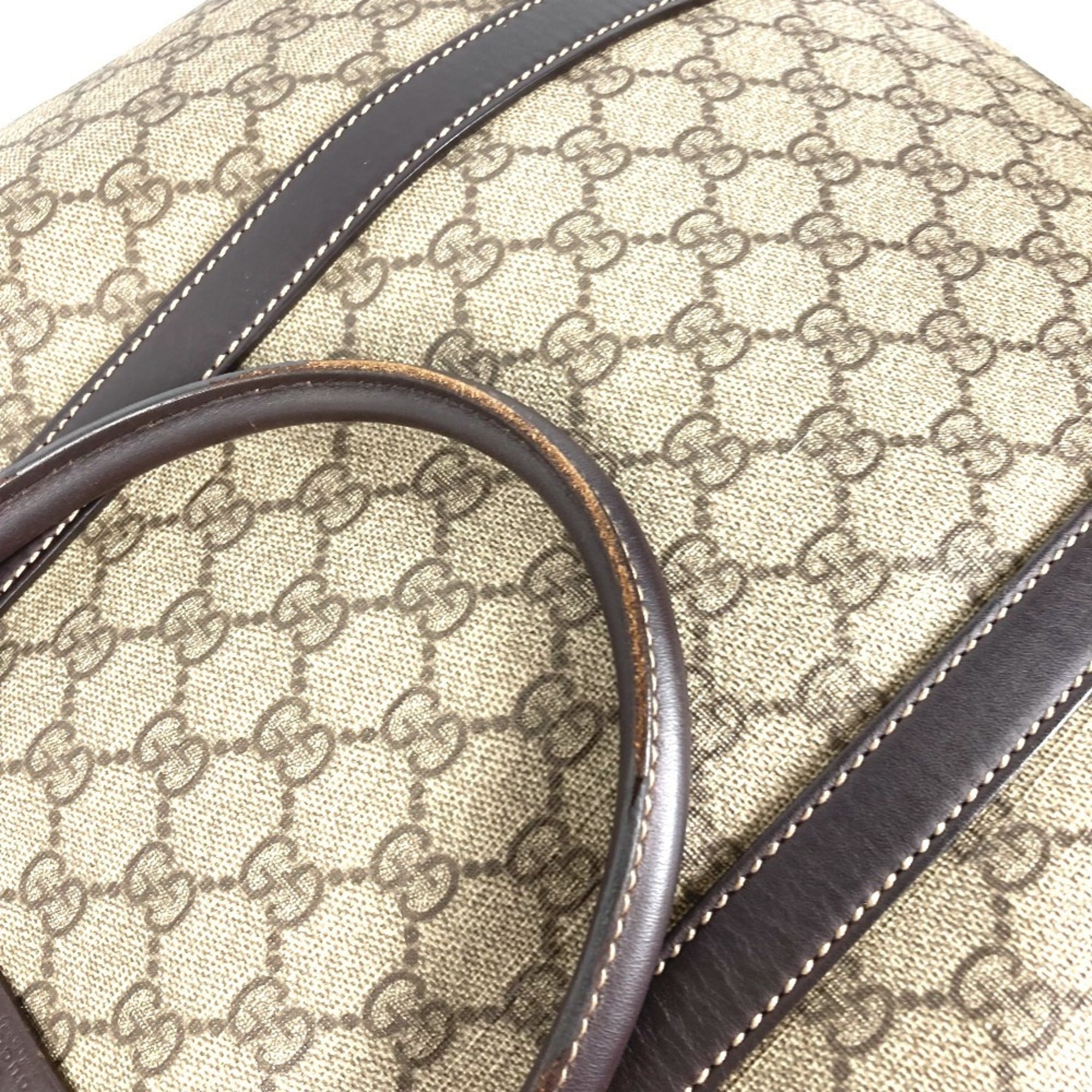 Gucci Gg Plus Beige Dark Brown Gg Plus Shoulder Bag Tote Bag (Pre-Owned)