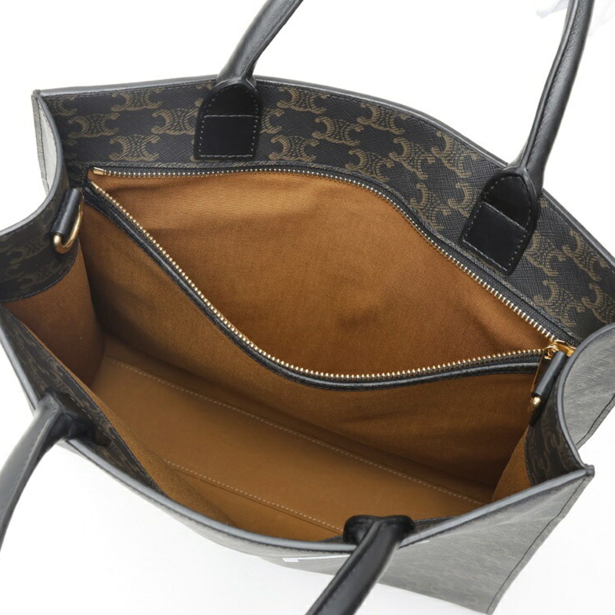Celine Cabas Black Coated Canvas Leather Tote Bag (Pre-Owned)