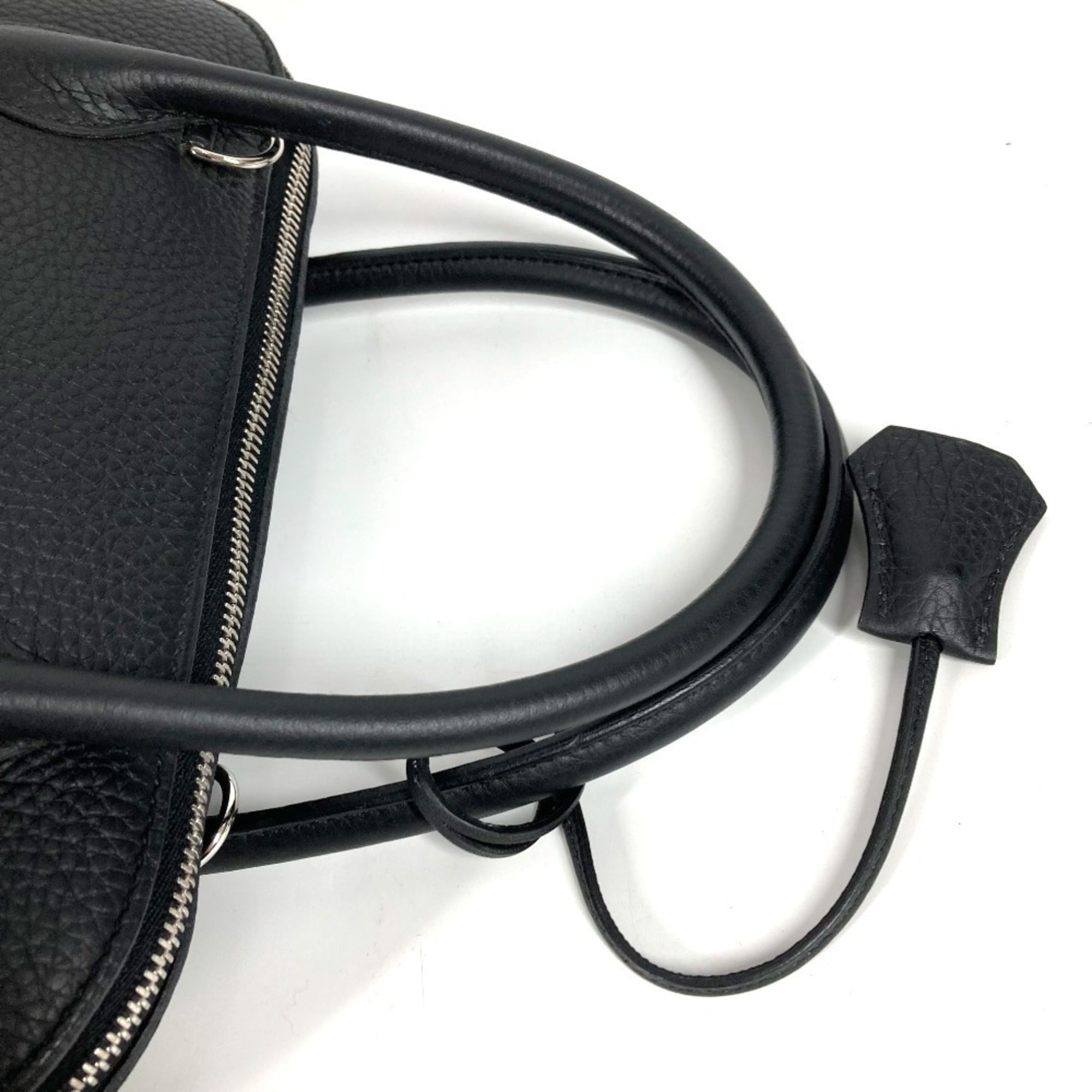 Hermes Black Taurillon Clemence Leather Handbag Shoulder Bag Tote Bag (Pre-Owned)