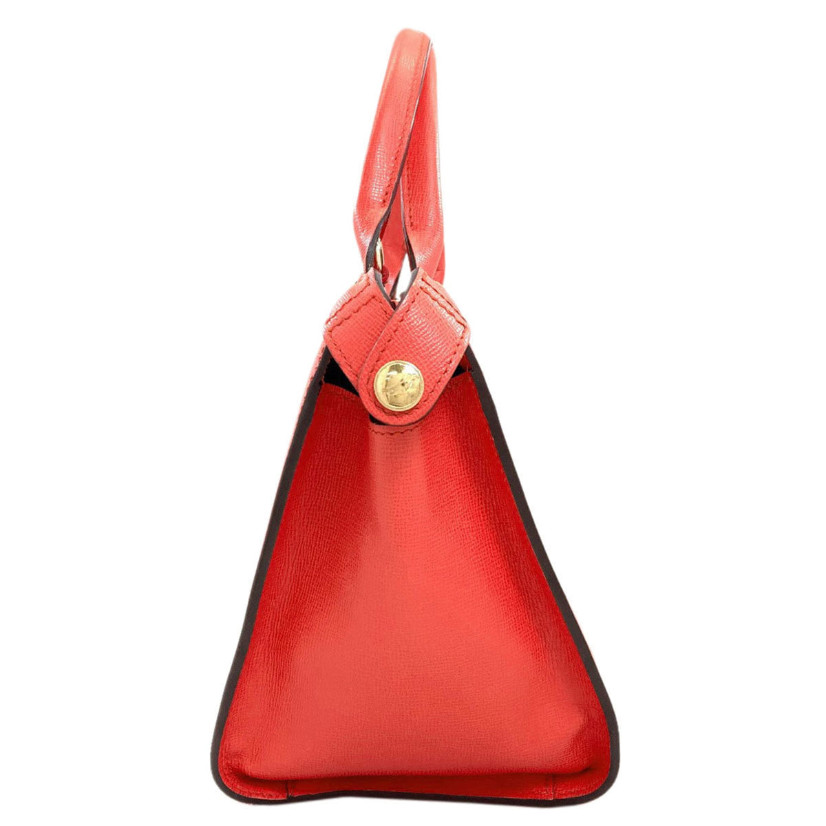 Longchamp Red Color Leather Handbag (Pre-Owned)
