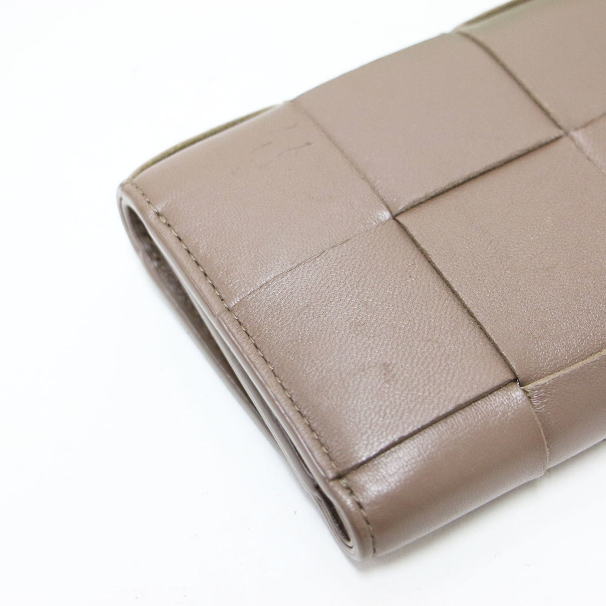 Bottega Veneta Brown Leather Wallet (Tri-Fold) (Pre-Owned)