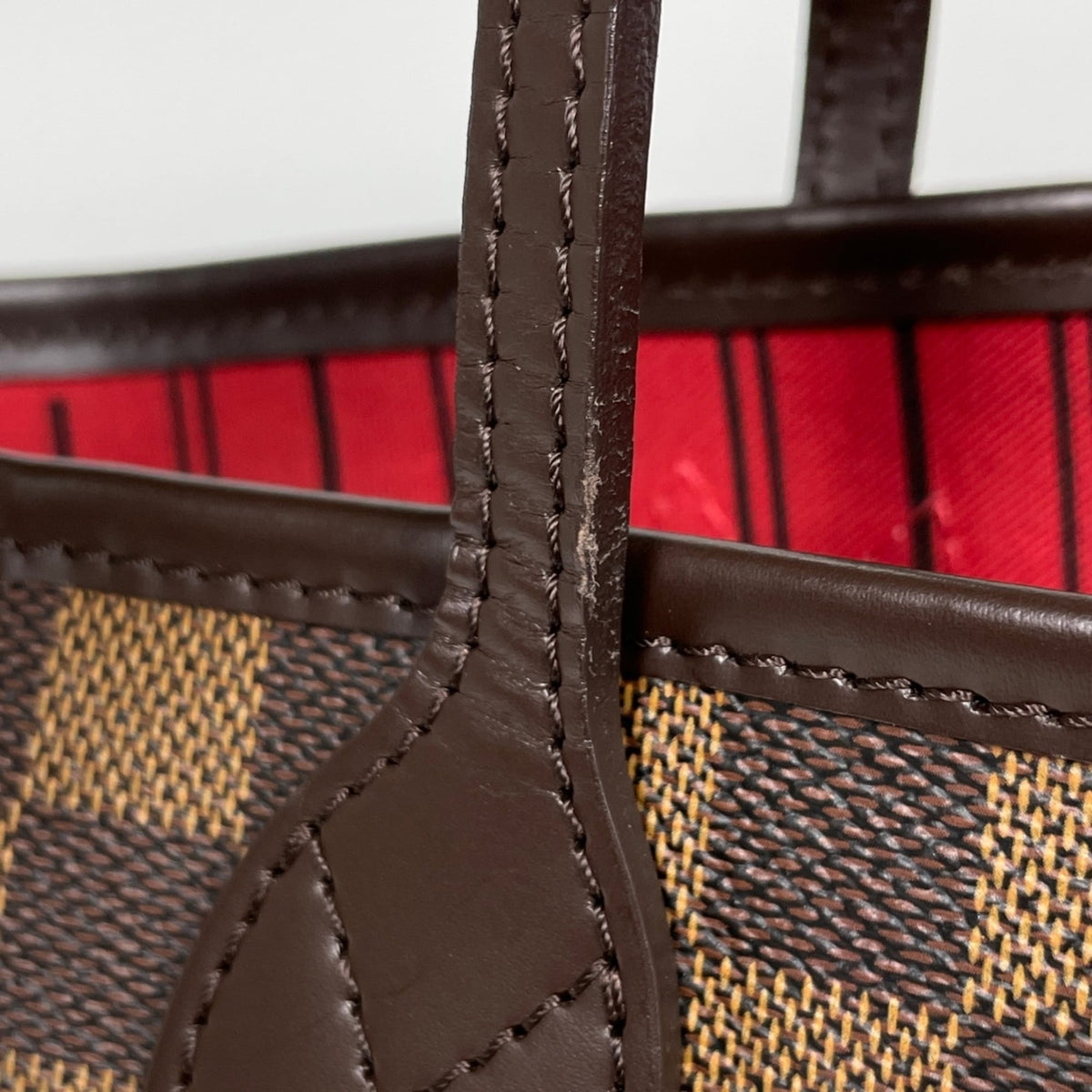 Louis Vuitton Brown Damier Canvas Handbag Tote Bag (Pre-Owned)