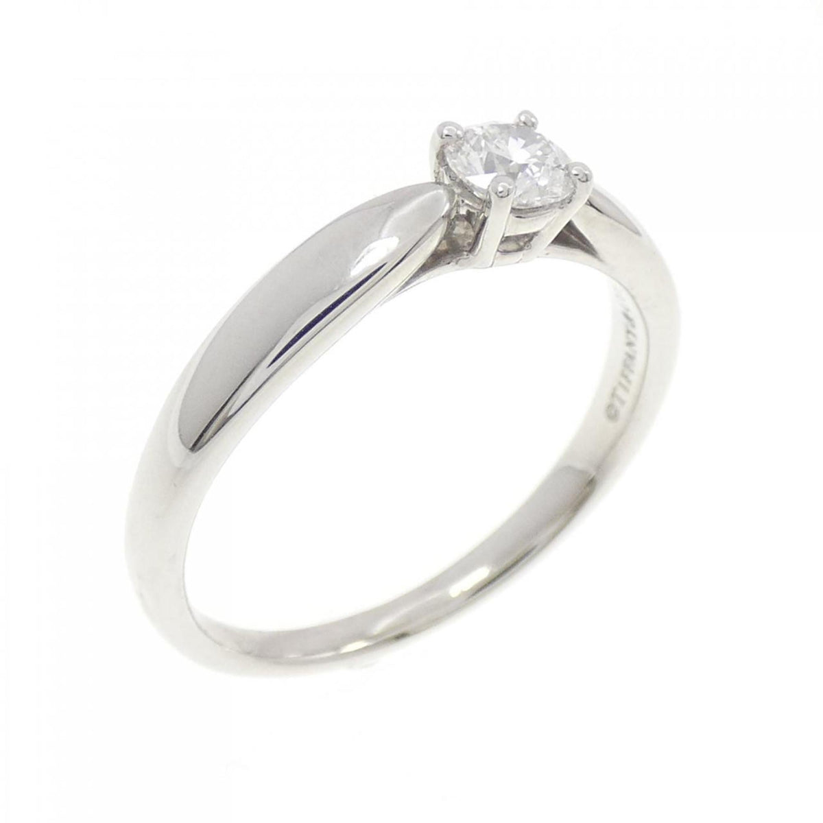 Tiffany Platinum Platinum 950 Band Ring (Pre-Owned)