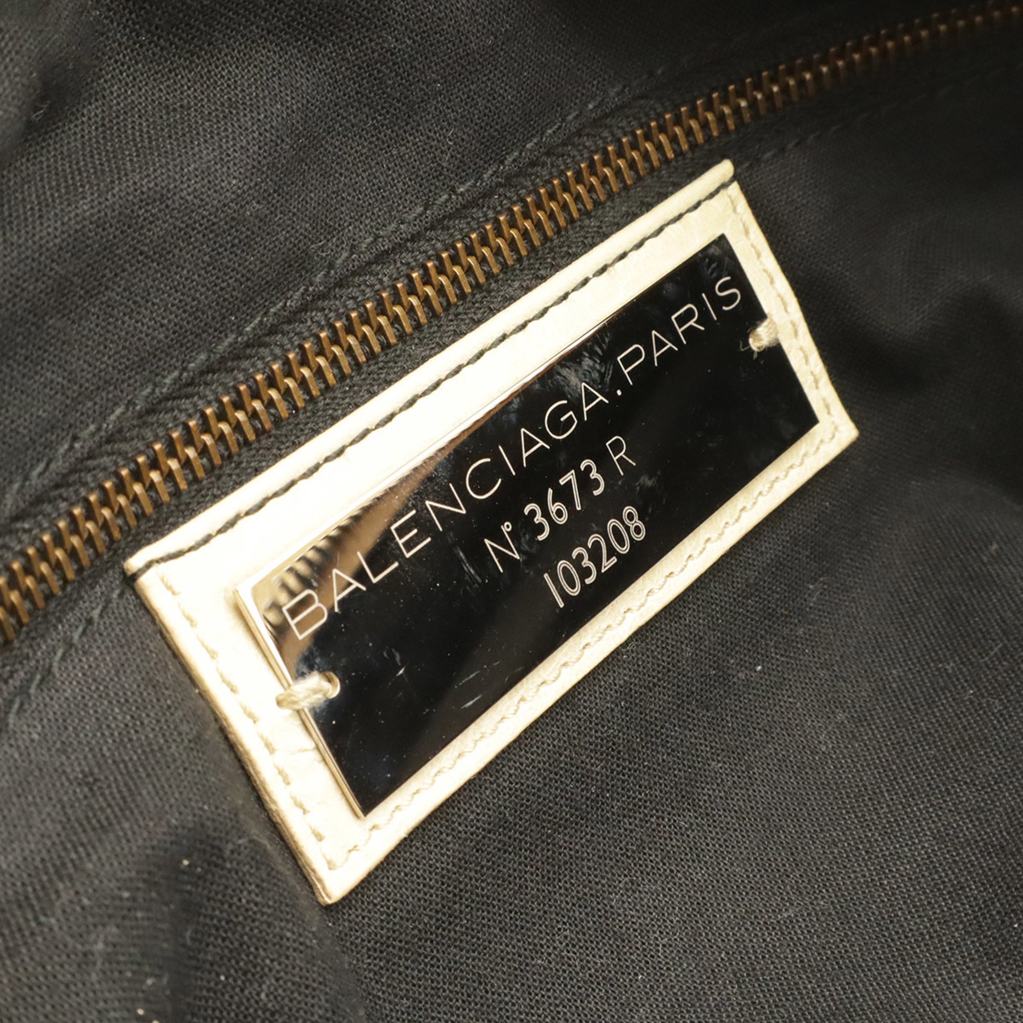 Balenciaga Cream Yellow Leather Handbag Shoulder Bag (Pre-Owned)
