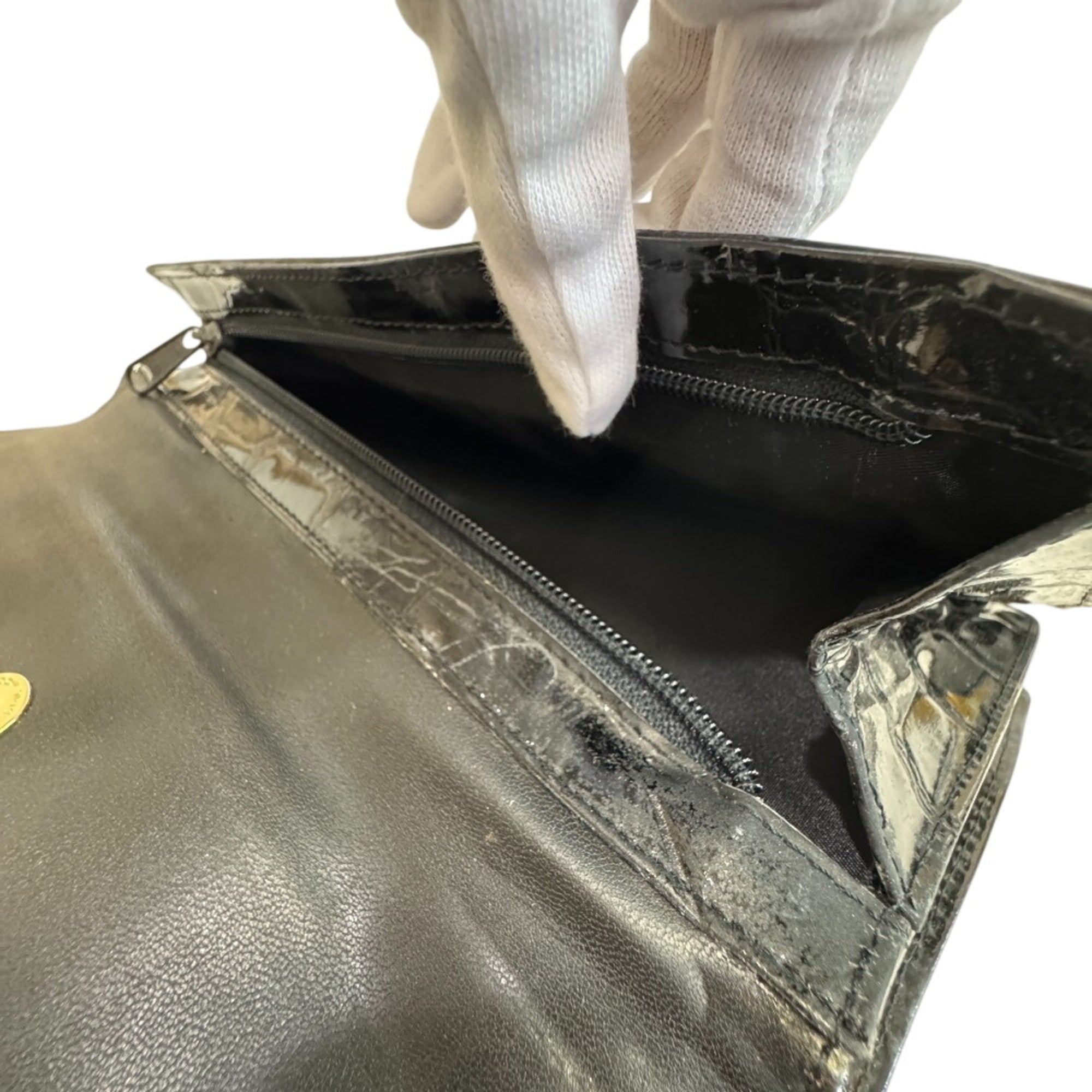 Dunhill Black Leather Clutch Bag Pouch (Pre-Owned)