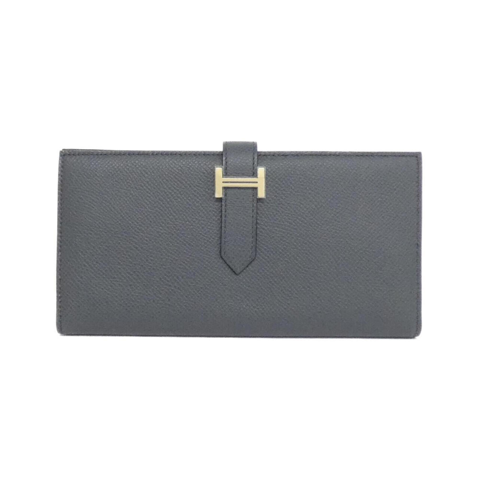 Hermes Black Soufre Epsom Leather Coin Purse/Coin Case (Pre-Owned)