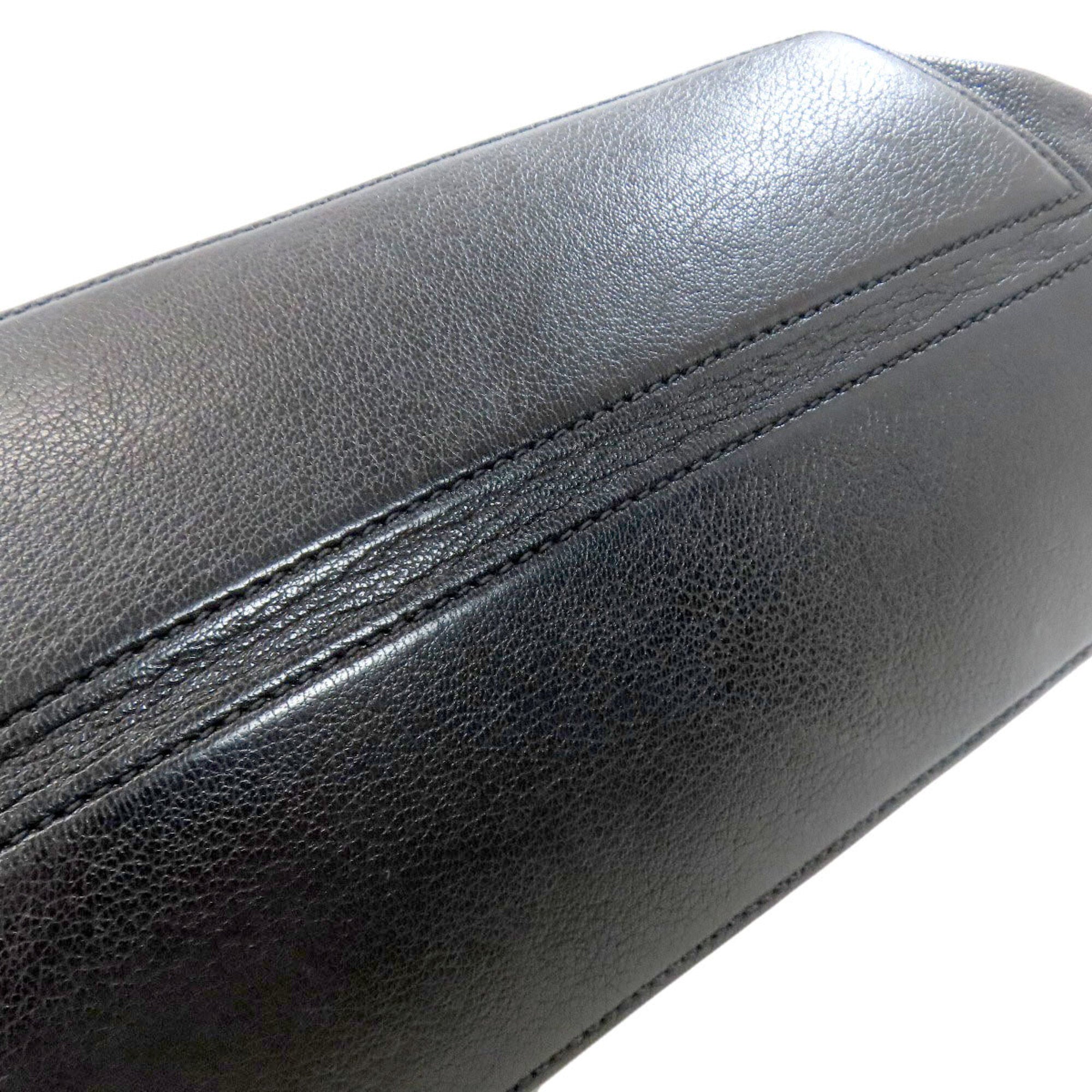 Miu Miu Black Leather Tote Bag (Pre-Owned)