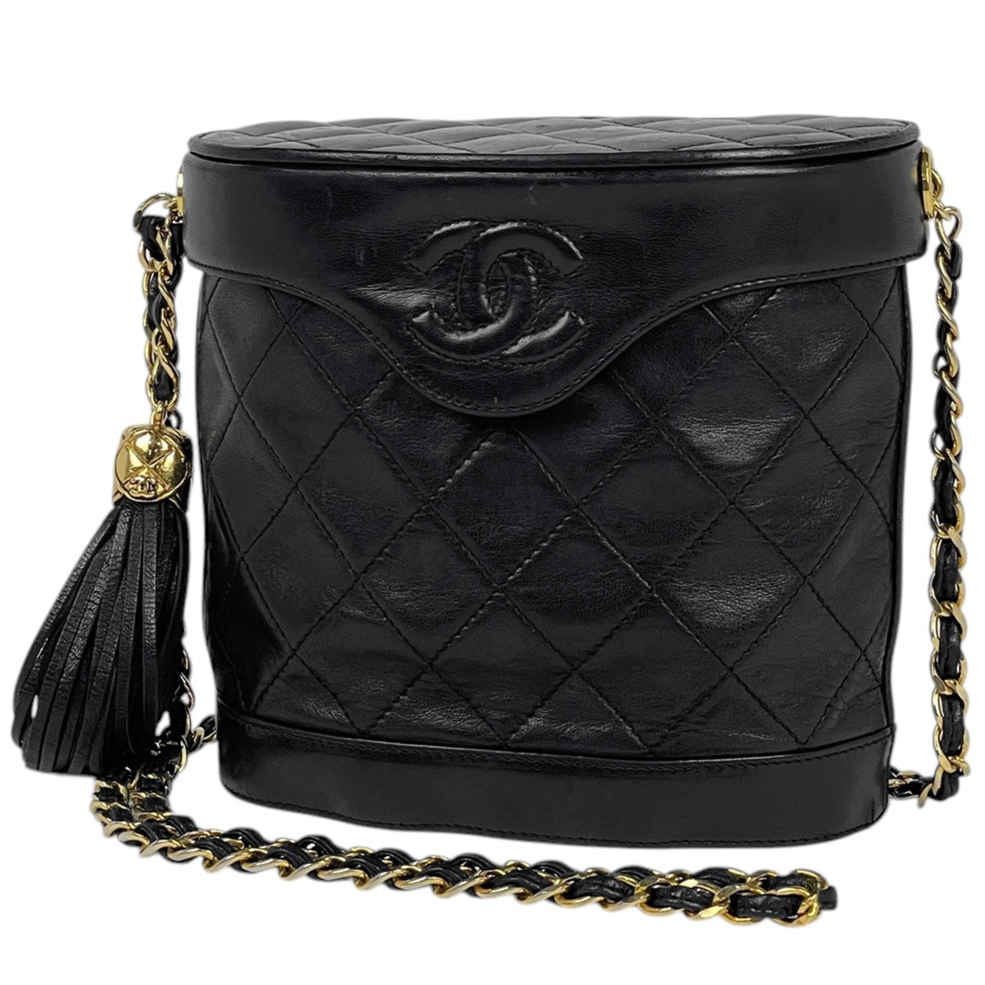 Chanel Black Leather Shoulder Bag (Pre-Owned)