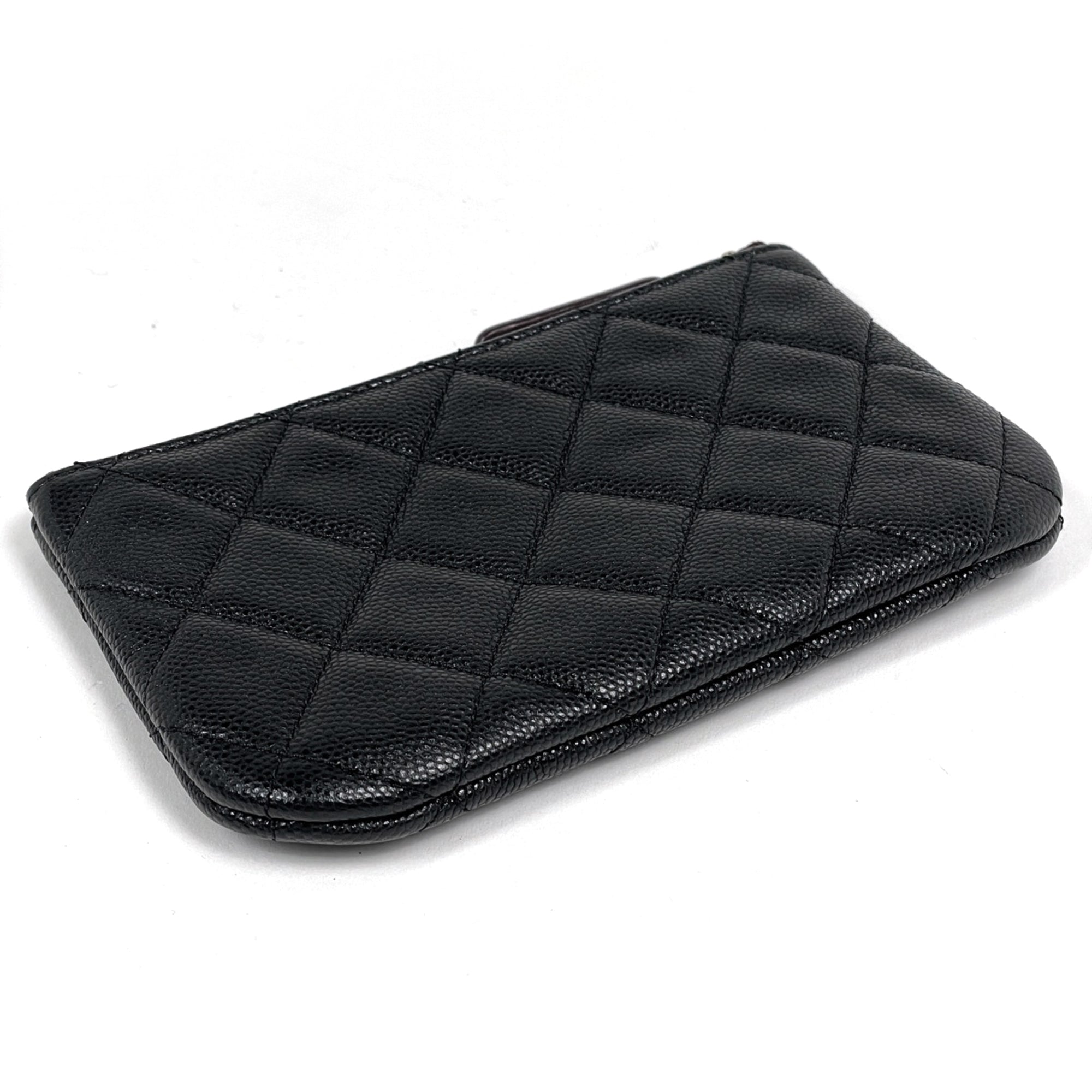 Chanel Black Grained Calfskin Pouch (Pre-Owned)