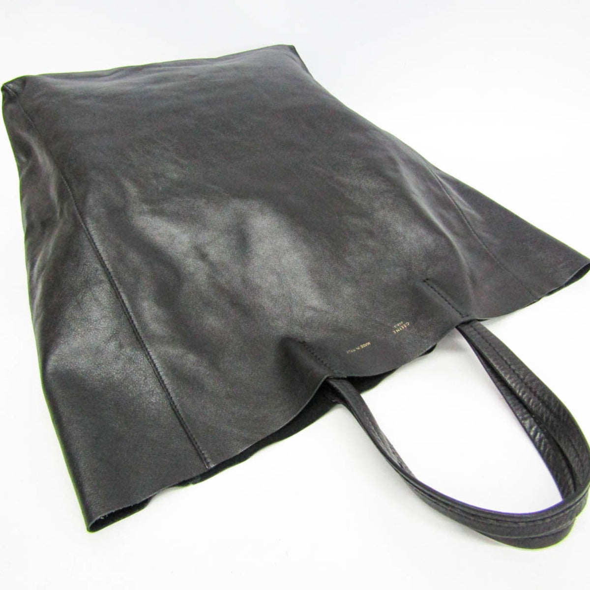 Celine Cabas Black Leather Tote Bag (Pre-Owned)