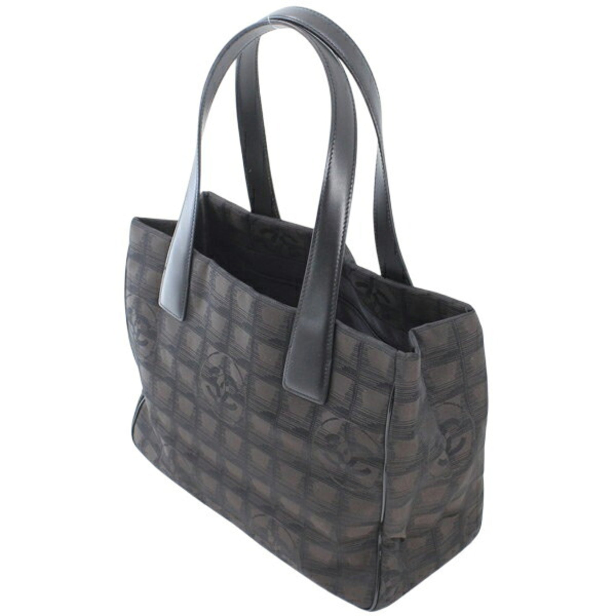 Chanel Brown Dark Brown New Travel Line Handbag Tote Bag (Pre-Owned)