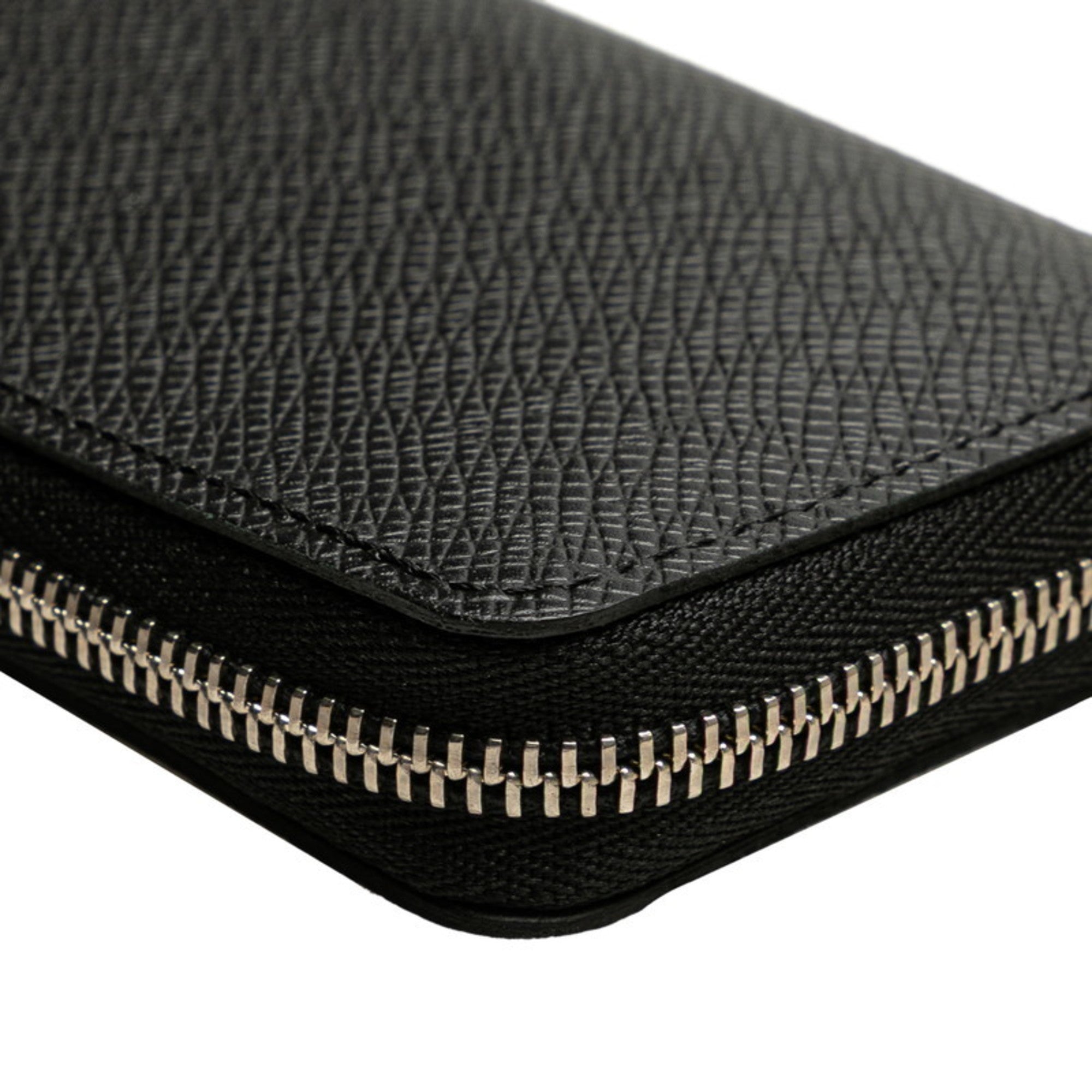Louis Vuitton Taiga Ardoise Black Leather Coin Purse/Coin Case (Pre-Owned)
