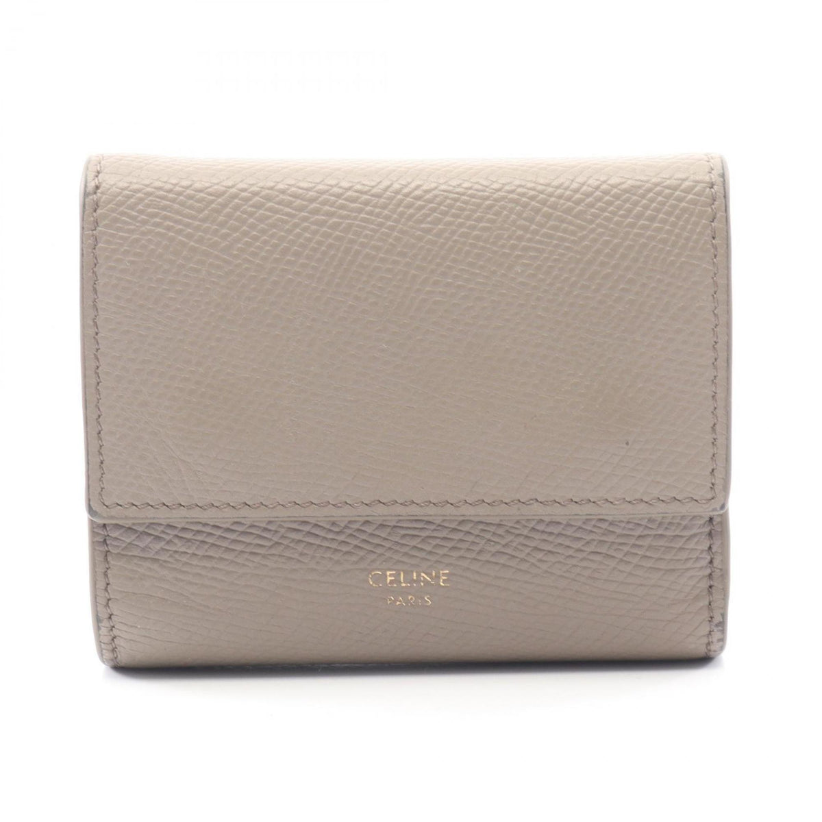 Celine Beige Leather Wallet (Tri-Fold) (Pre-Owned)