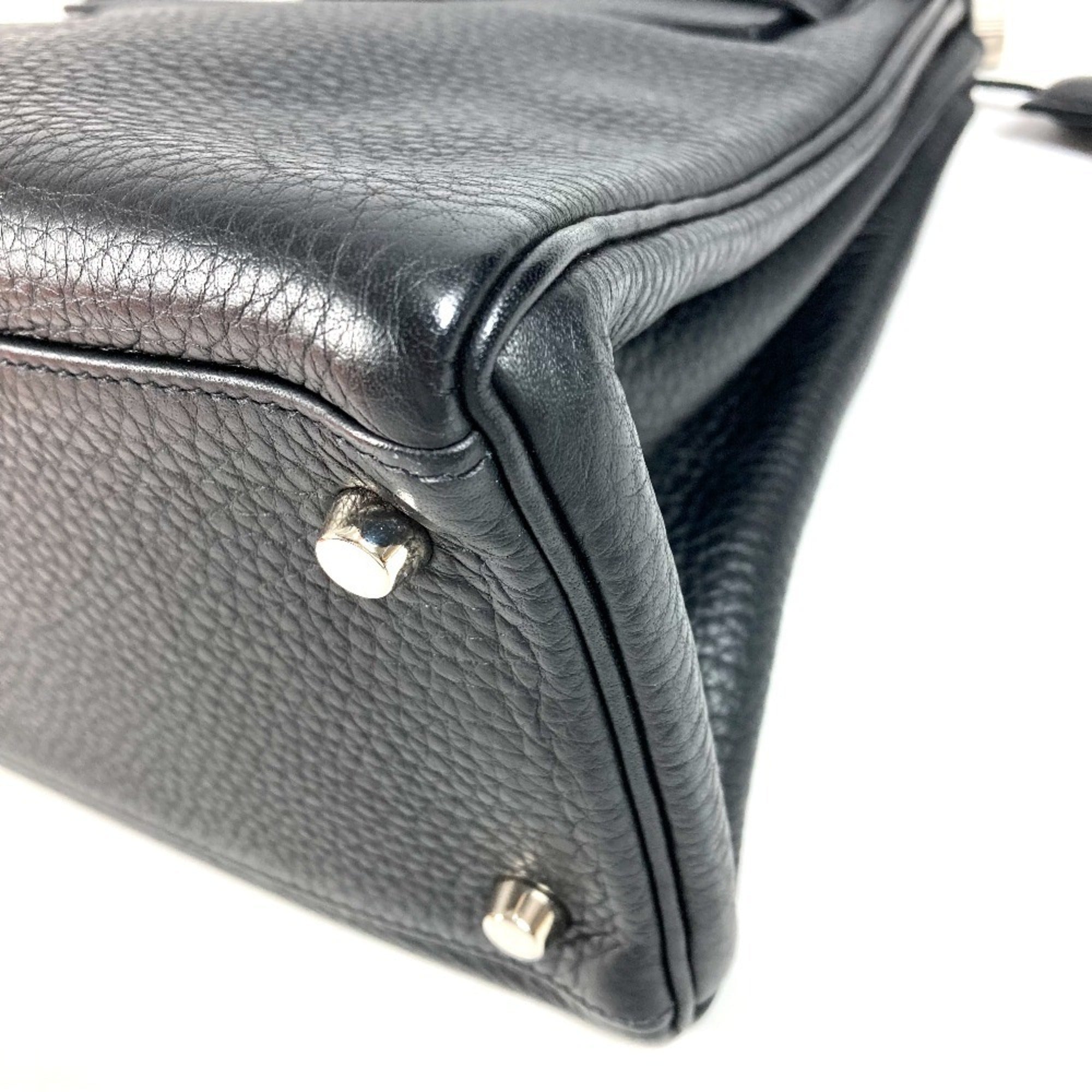 Hermes Black Taurillon Clemence Leather Handbag Shoulder Bag (Pre-Owned)
