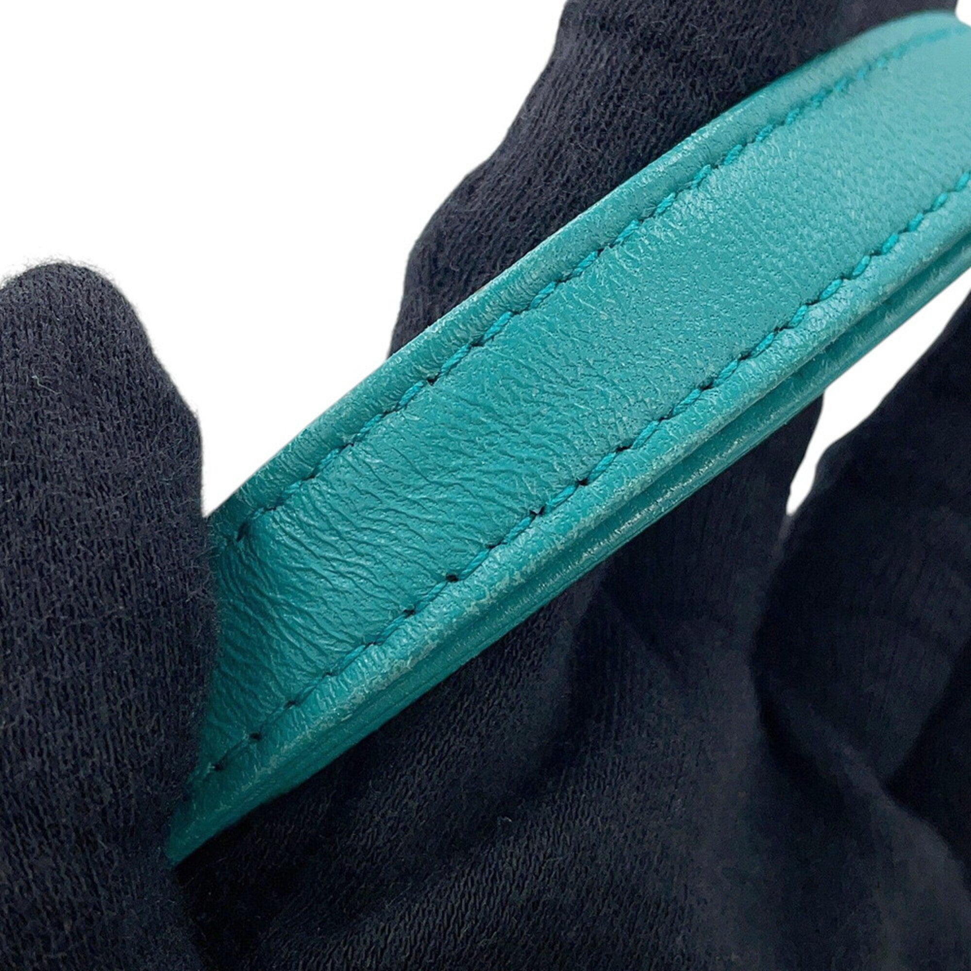 Prada Green Turquoise Leather Handbag (Pre-Owned)