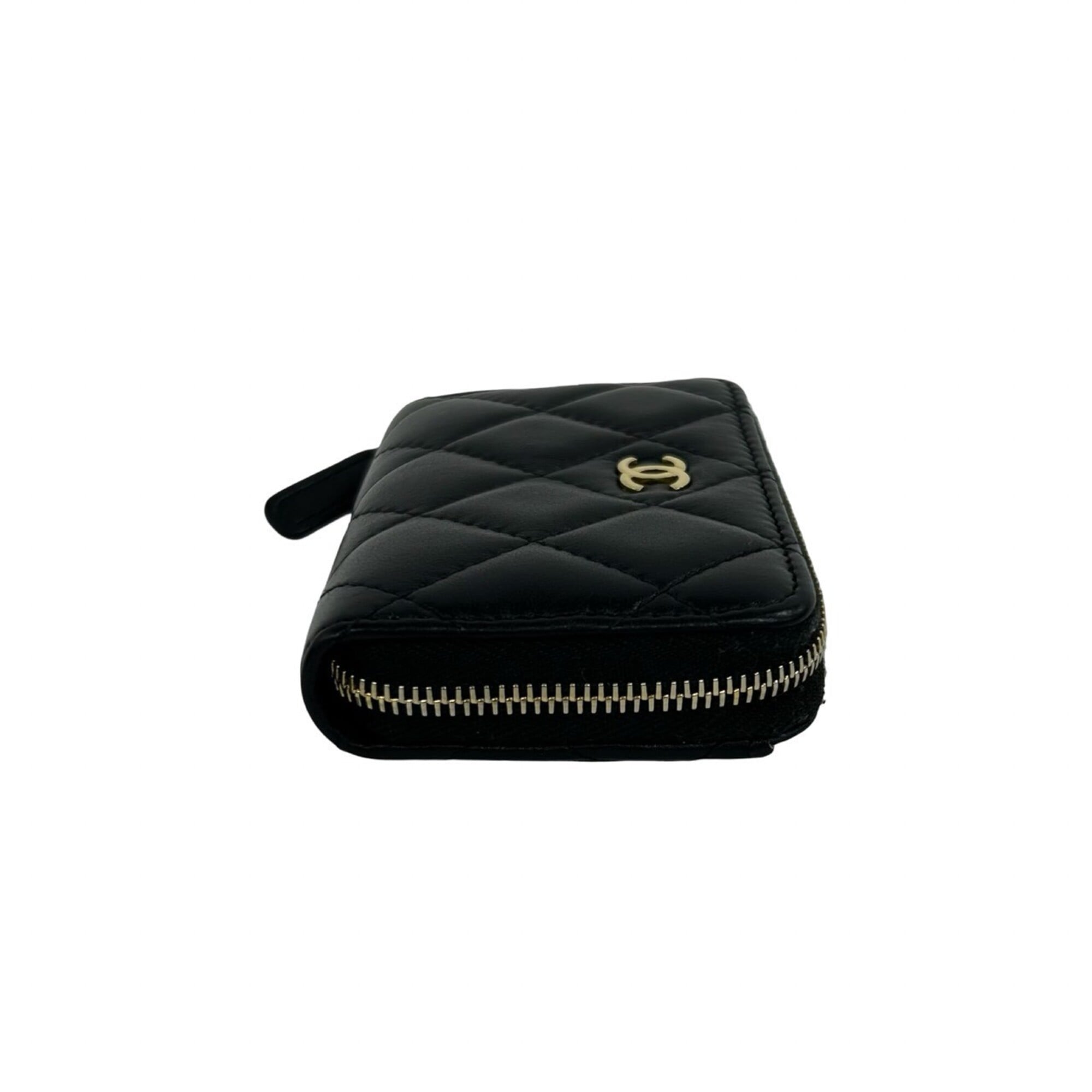 Chanel Black Leather Coin Purse/Coin Case (Pre-Owned)