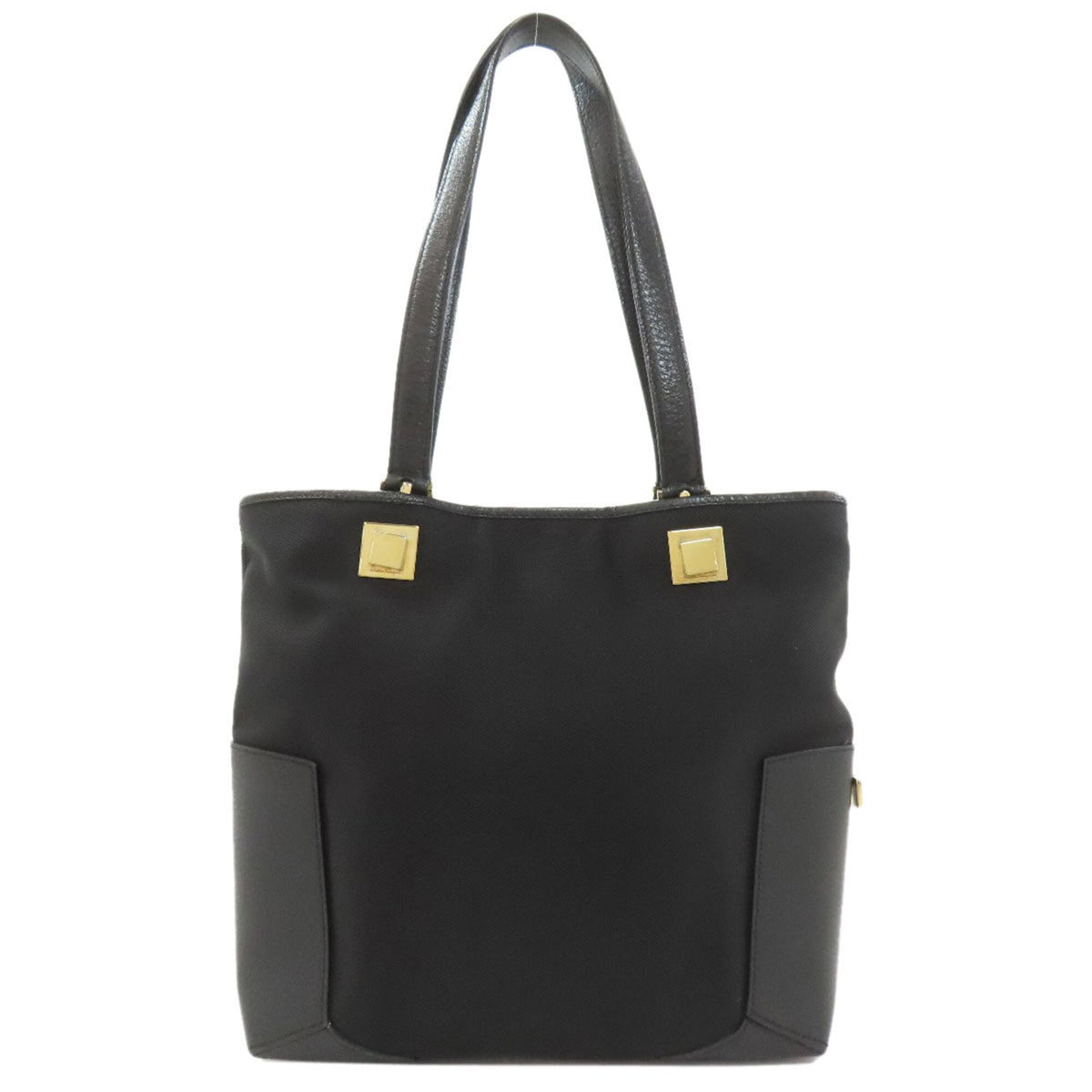 Salvatore Ferragamo Black Nylon Canvas Leather Handbag (Pre-Owned)