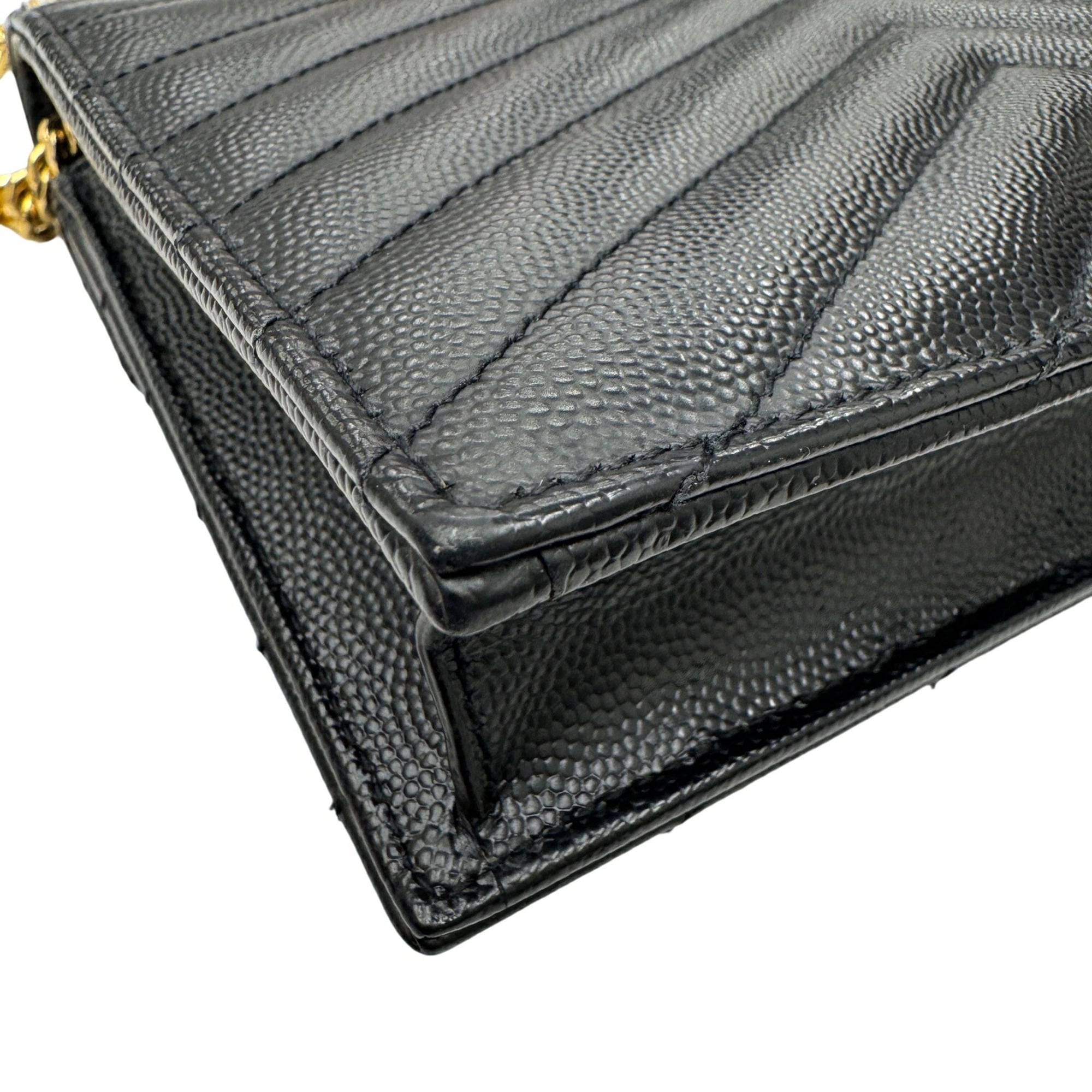 Saint Laurent Black Chain/Shoulder Wallet (Pre-Owned)