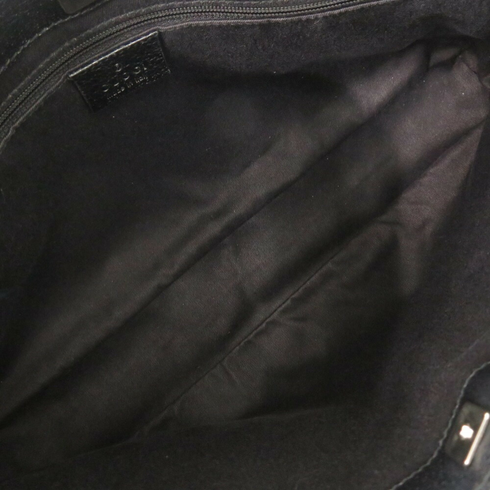 Gucci Black Gg Canvas Handbag Tote Bag (Pre-Owned)
